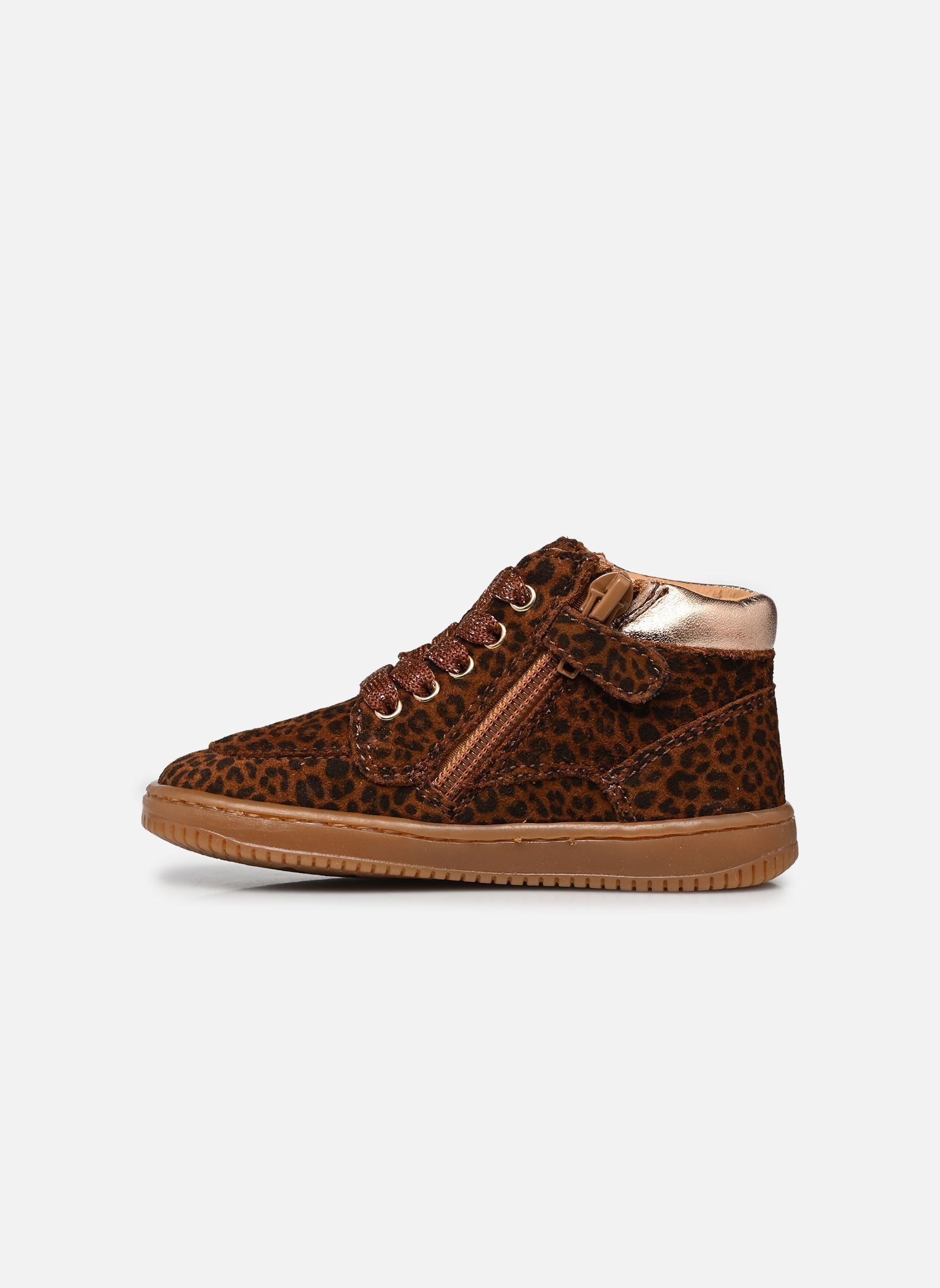 Baskets hautes Ficus fille marron Babybotte Baskets hautes Ficus fille marron LEOPARD