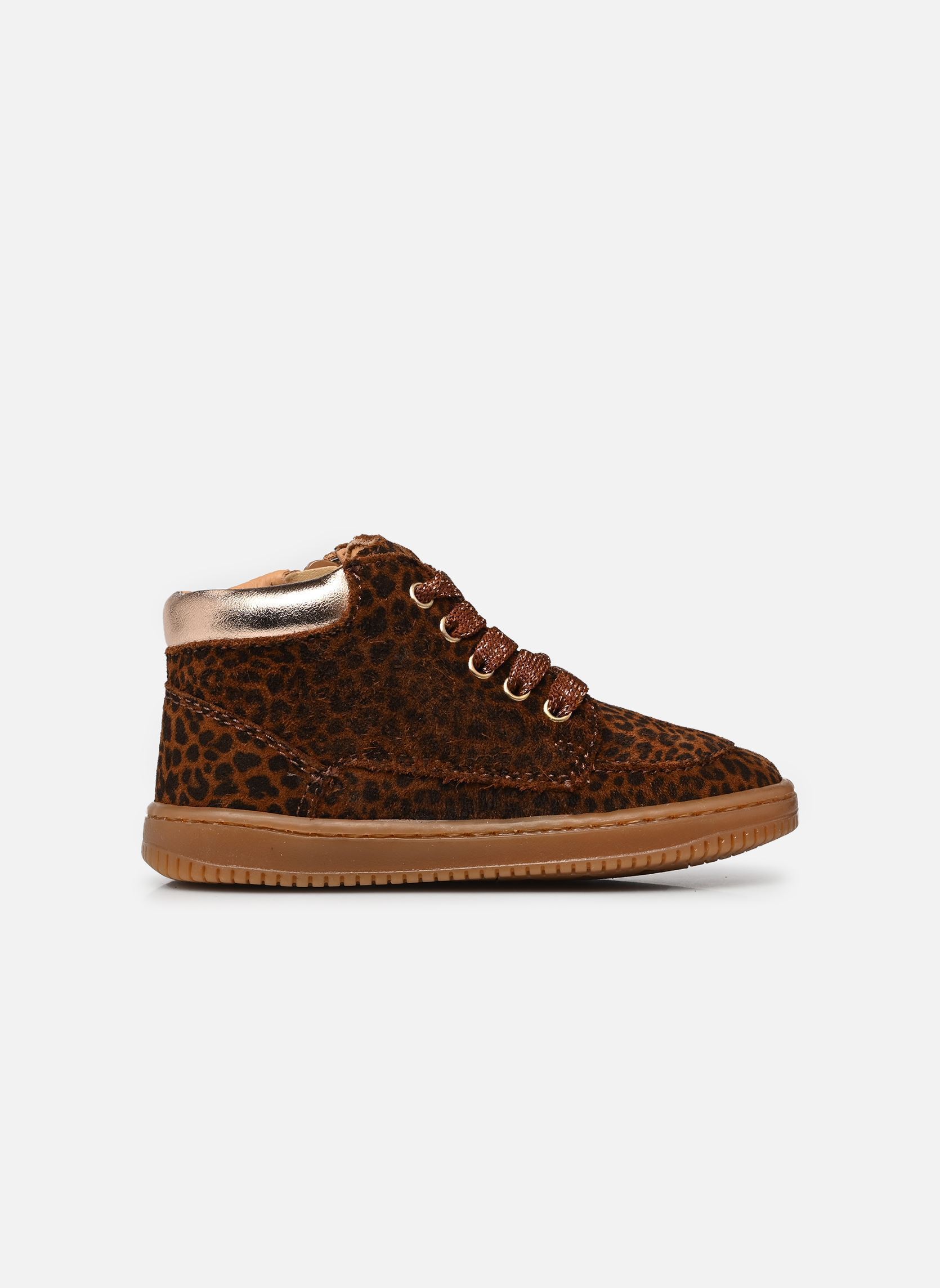 Baskets hautes Ficus fille marron Babybotte Baskets hautes Ficus fille marron LEOPARD