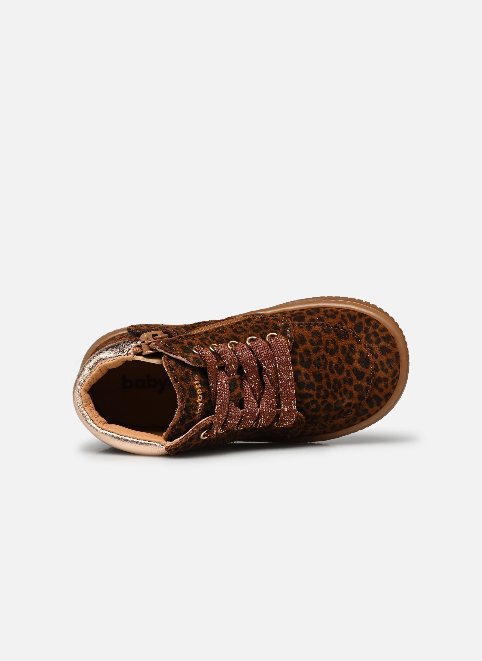 Baskets hautes Ficus fille marron Babybotte Baskets hautes Ficus fille marron LEOPARD