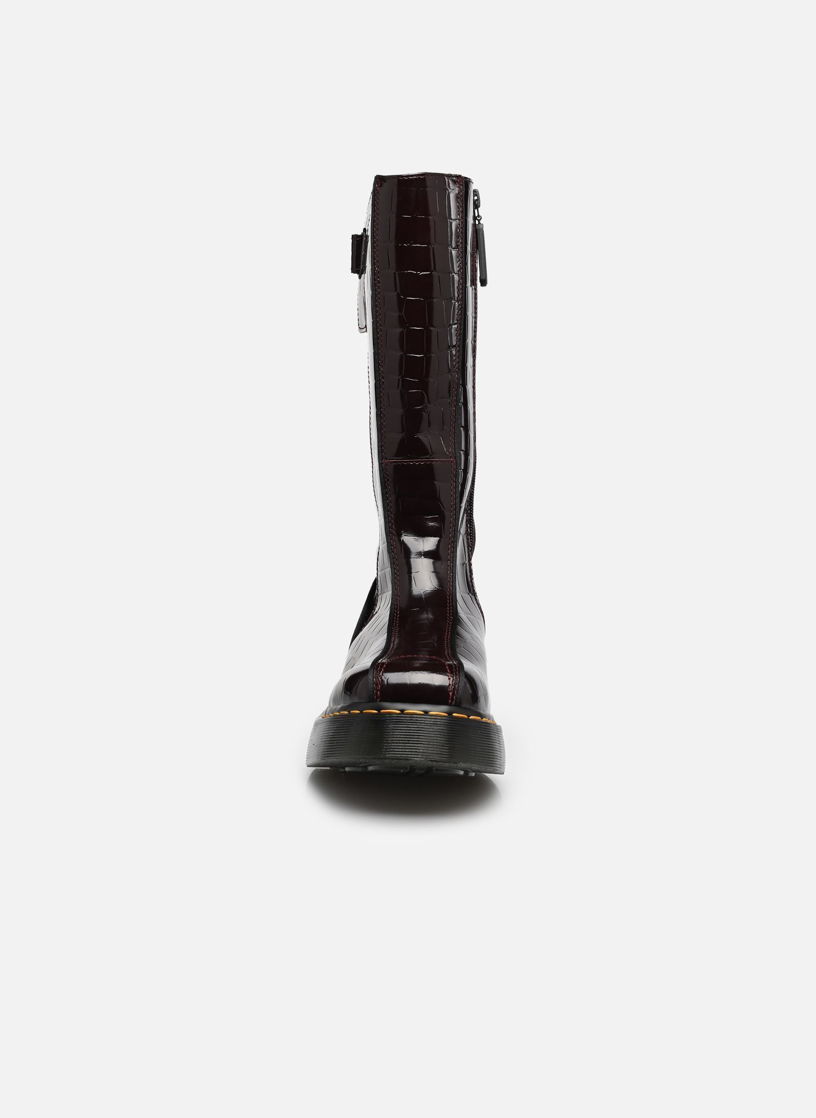Bottes Buzz Hi femme bordeaux Dr. Martens Bottes Buzz Hi femme bordeaux OXBLOOD HIGH SHINE CROC EMBOSS