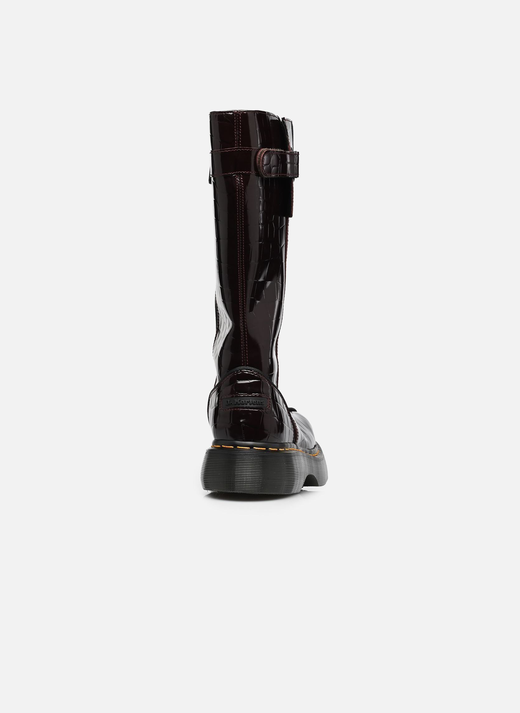 Bottes Buzz Hi femme bordeaux Dr. Martens Bottes Buzz Hi femme bordeaux OXBLOOD HIGH SHINE CROC EMBOSS