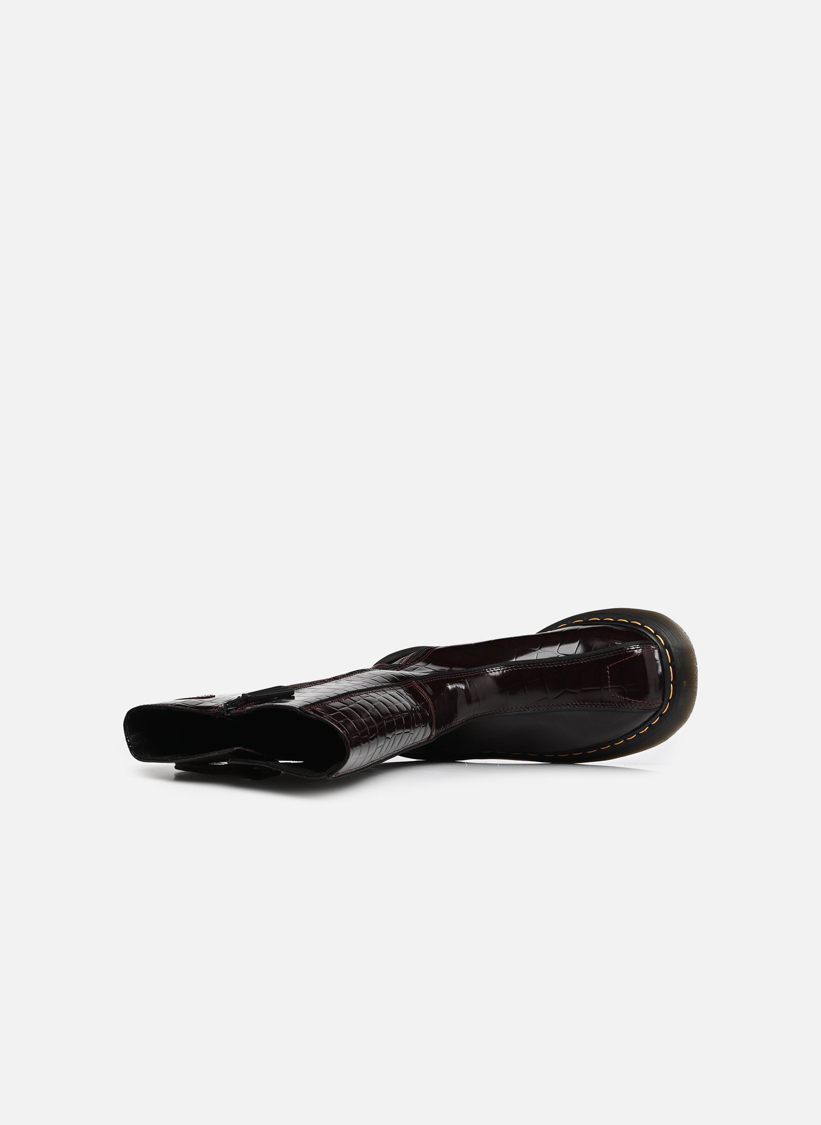 Bottes Buzz Hi femme bordeaux Dr. Martens Bottes Buzz Hi femme bordeaux OXBLOOD HIGH SHINE CROC EMBOSS