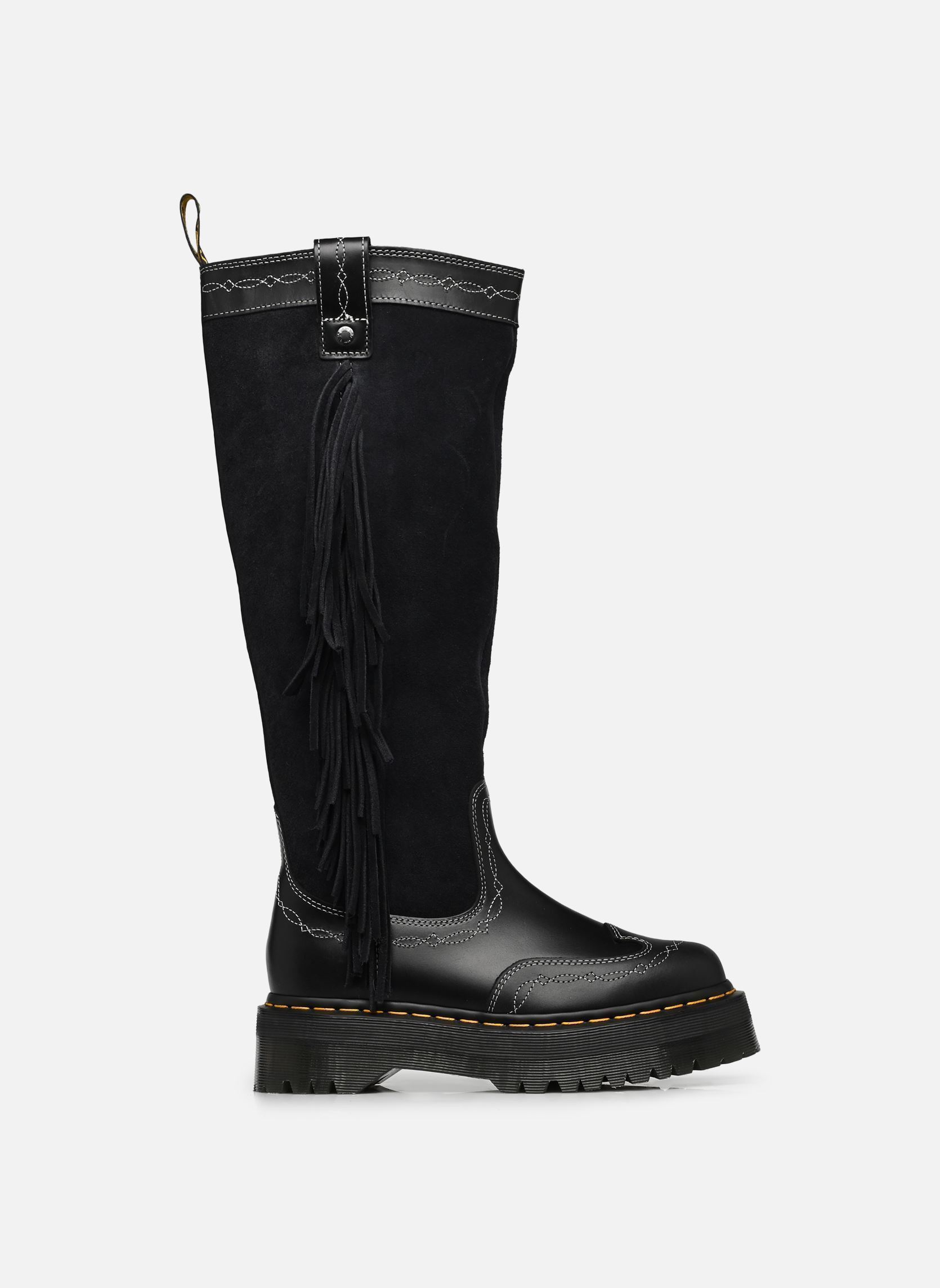 Laarzen Quad Hi Dr dames zwart Dr. Martens Laarzen Quad Hi Dr dames zwart BLACK CLASSIC PULL UP + BRONX