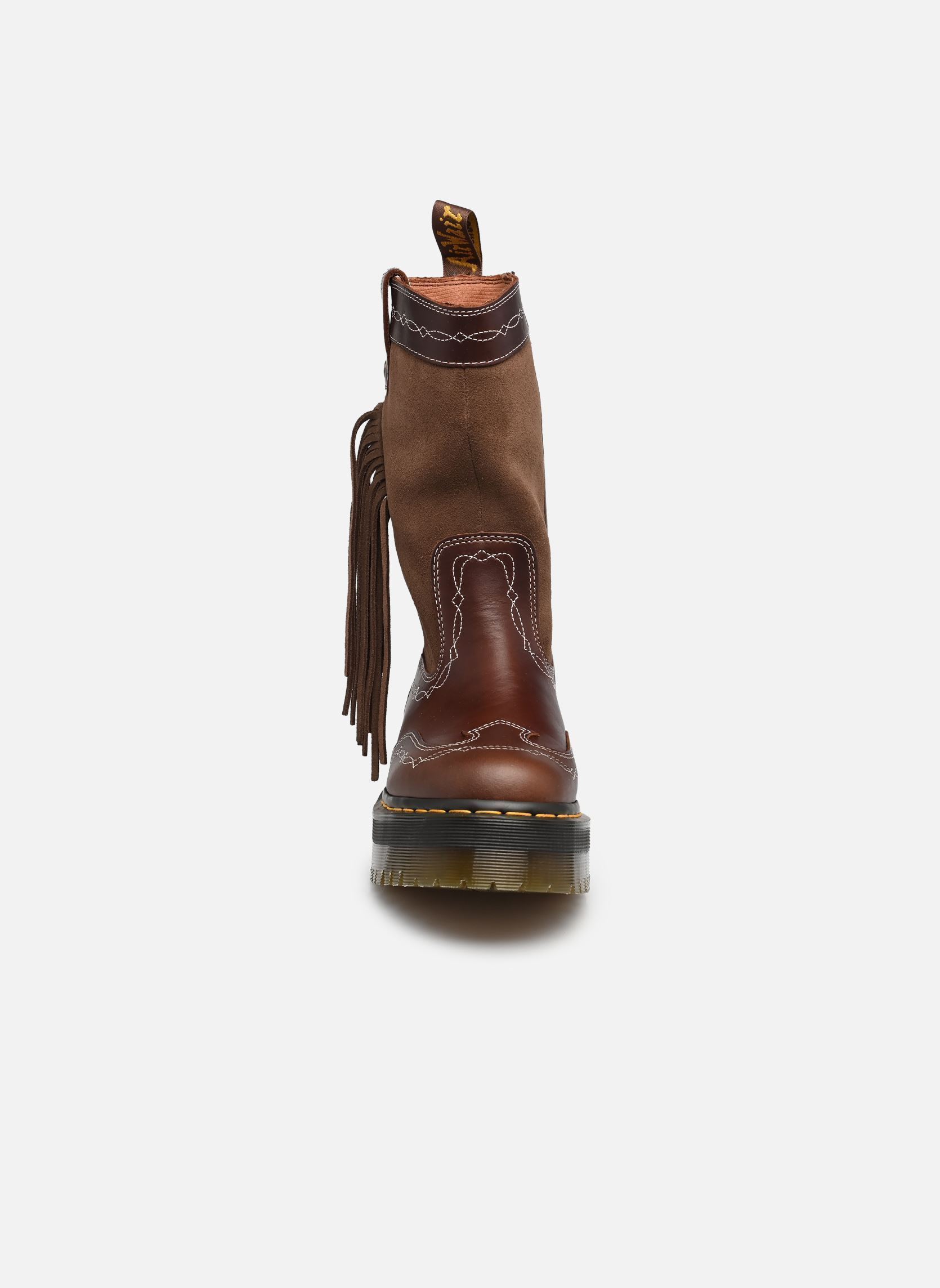 Laarzen Quad Mid Dr dames bruin Dr. Martens Laarzen Quad Mid Dr dames bruin DARK BROWN CLASSIC PULL UP + B