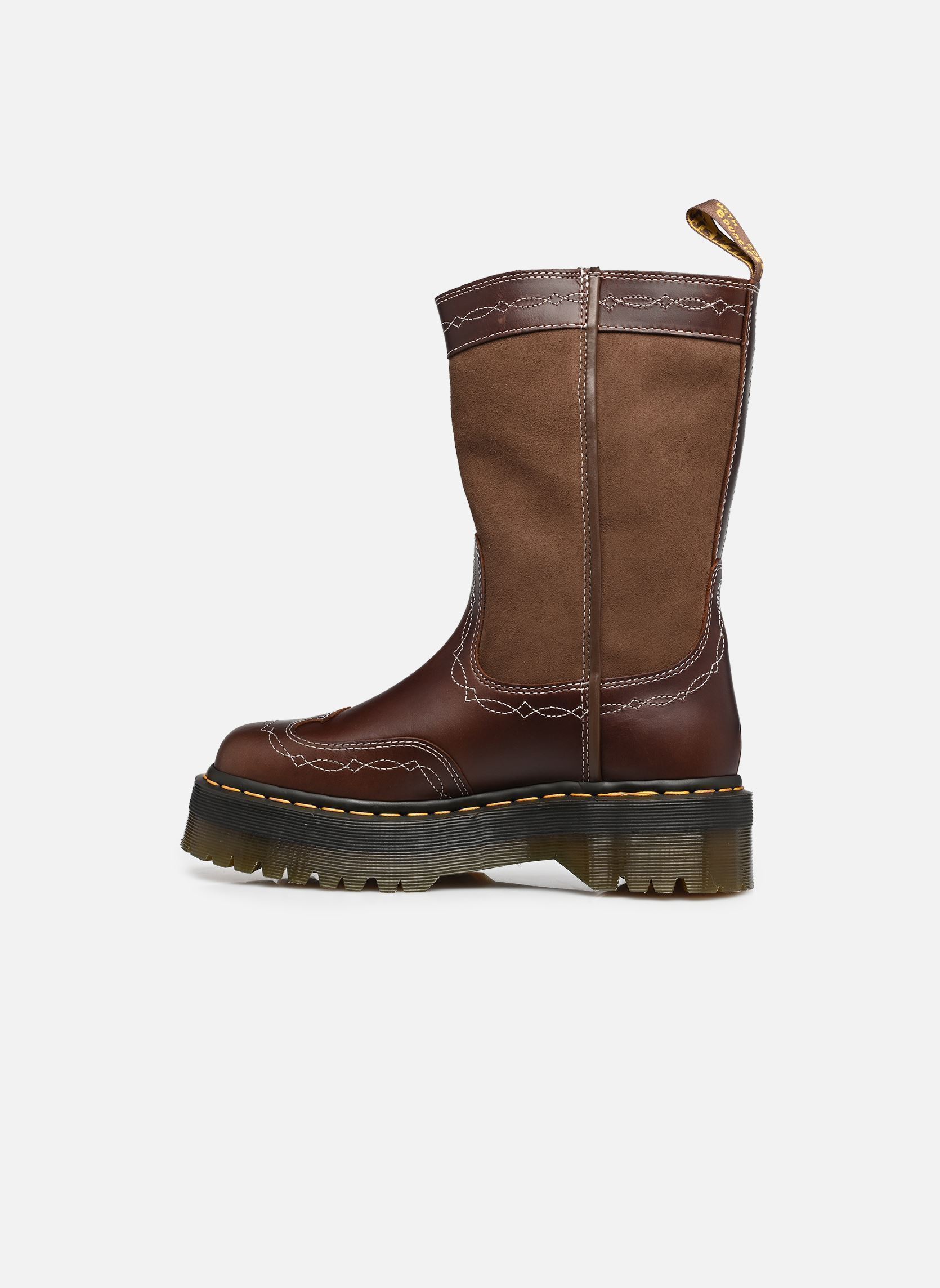 Laarzen Quad Mid Dr dames bruin Dr. Martens Laarzen Quad Mid Dr dames bruin DARK BROWN CLASSIC PULL UP + B