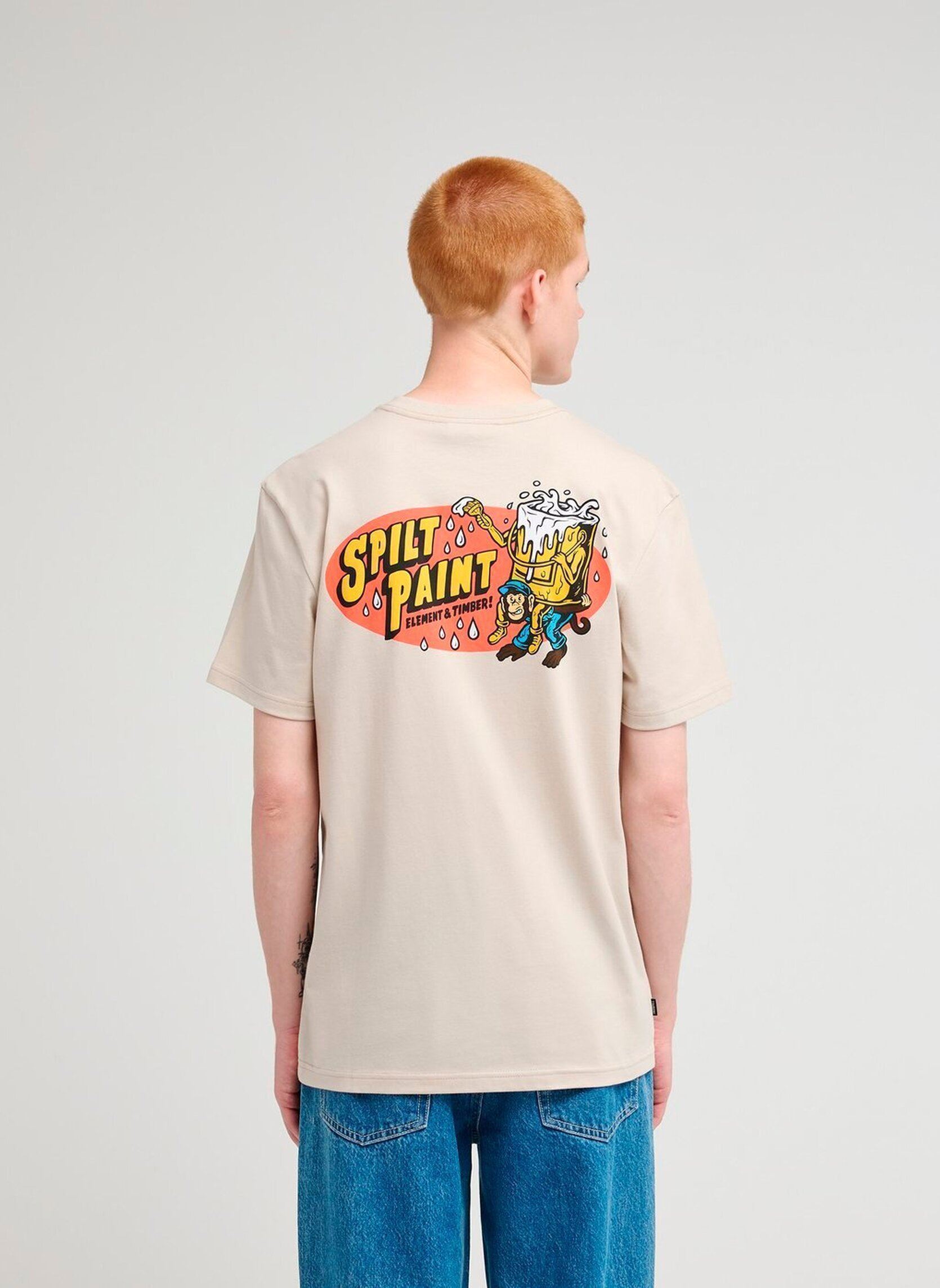 Tee-shirts Carry SS homme beige Element Tee-shirts Carry SS homme beige OAT MILK