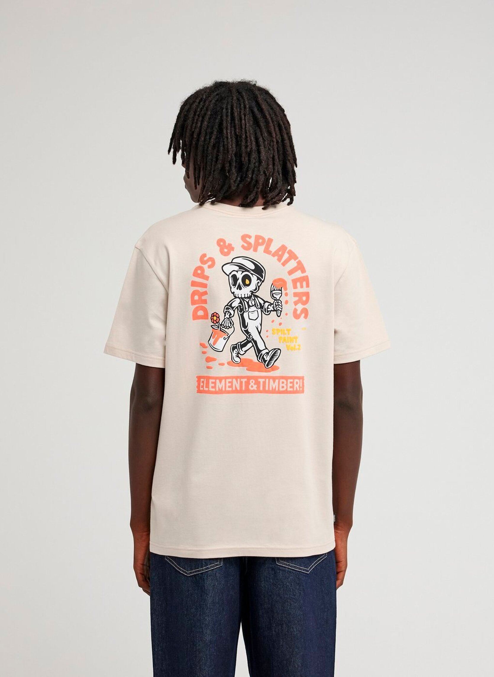 Tee-shirts Drips SS homme beige Element Tee-shirts Drips SS homme beige OAT MILK