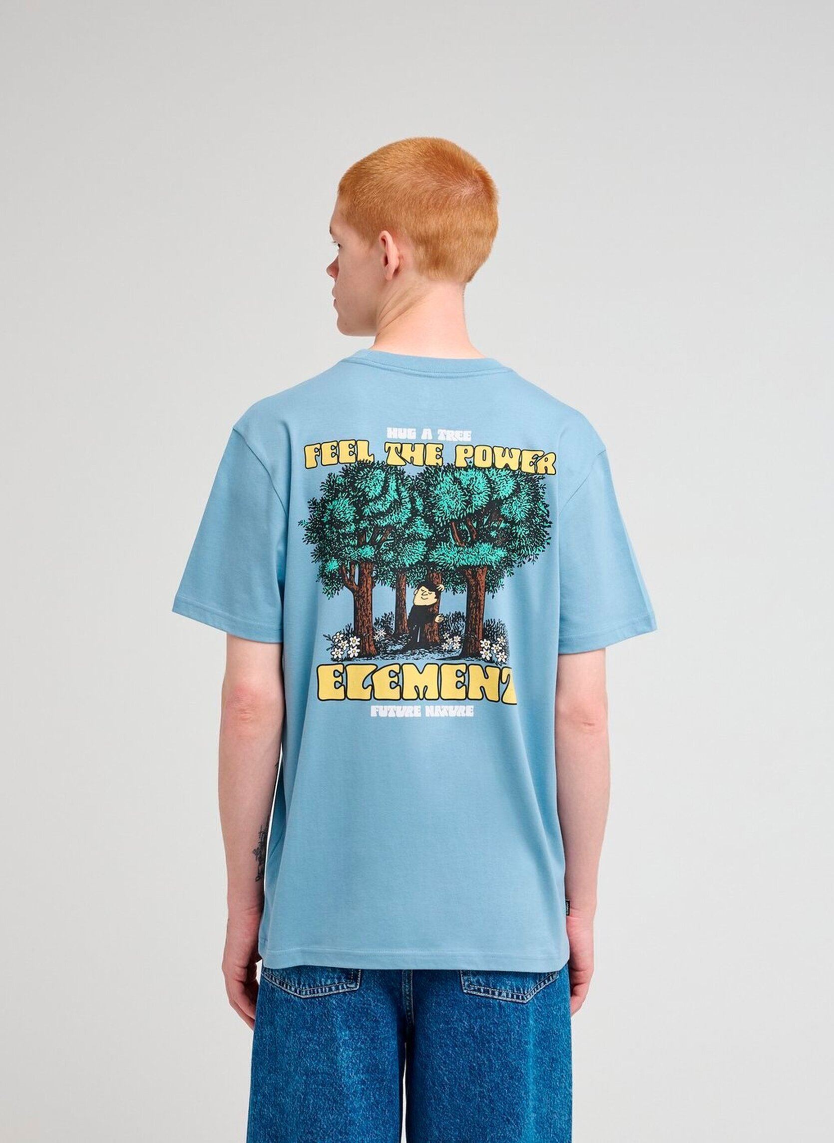 Tee-shirts Feel Power Ss homme bleu Element Tee-shirts Feel Power Ss homme bleu FADED DENIM