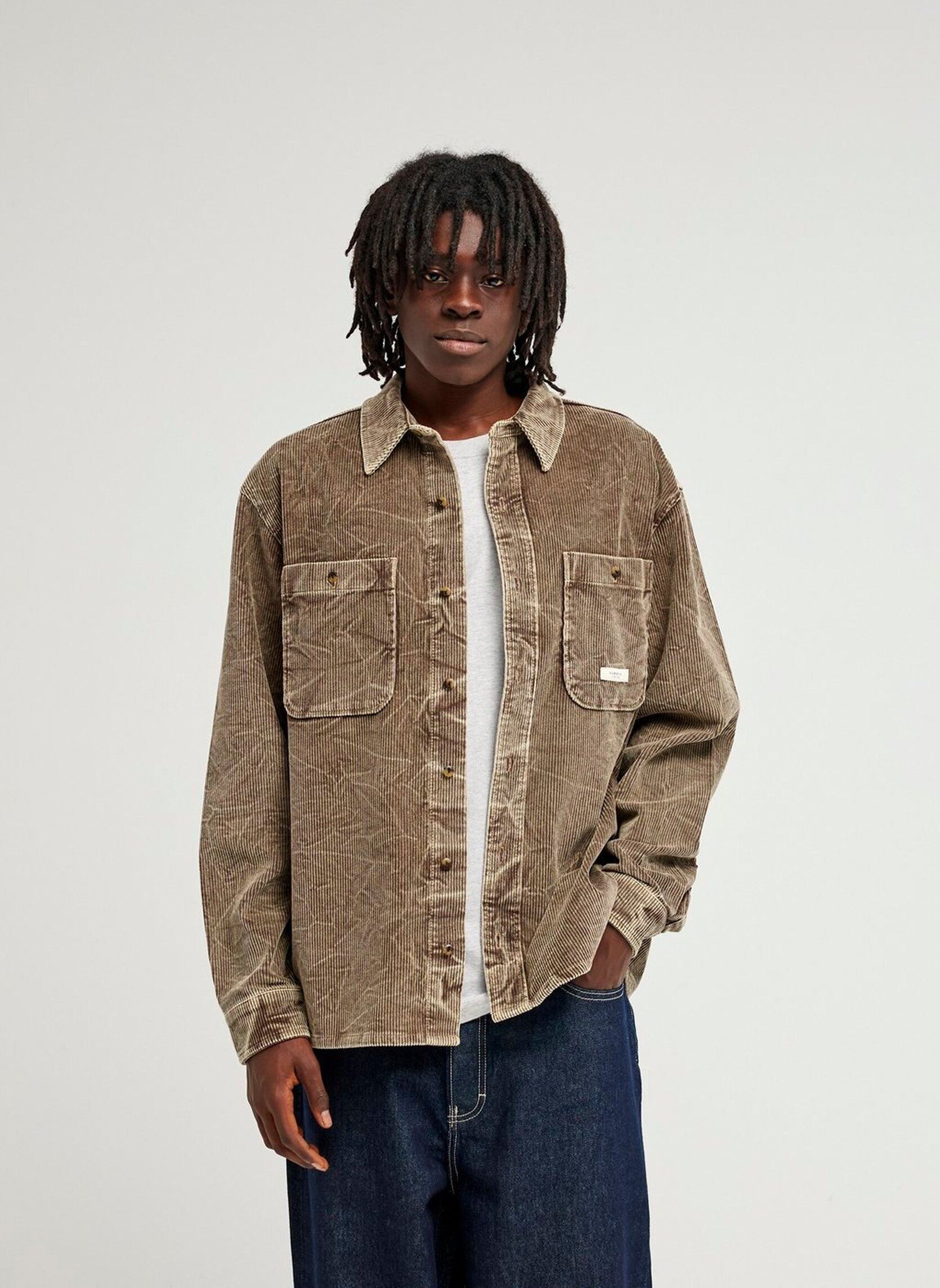 Chemises Rlxwashedcordls homme gris Element Chemises Rlxwashedcordls homme gris STONE GRAY