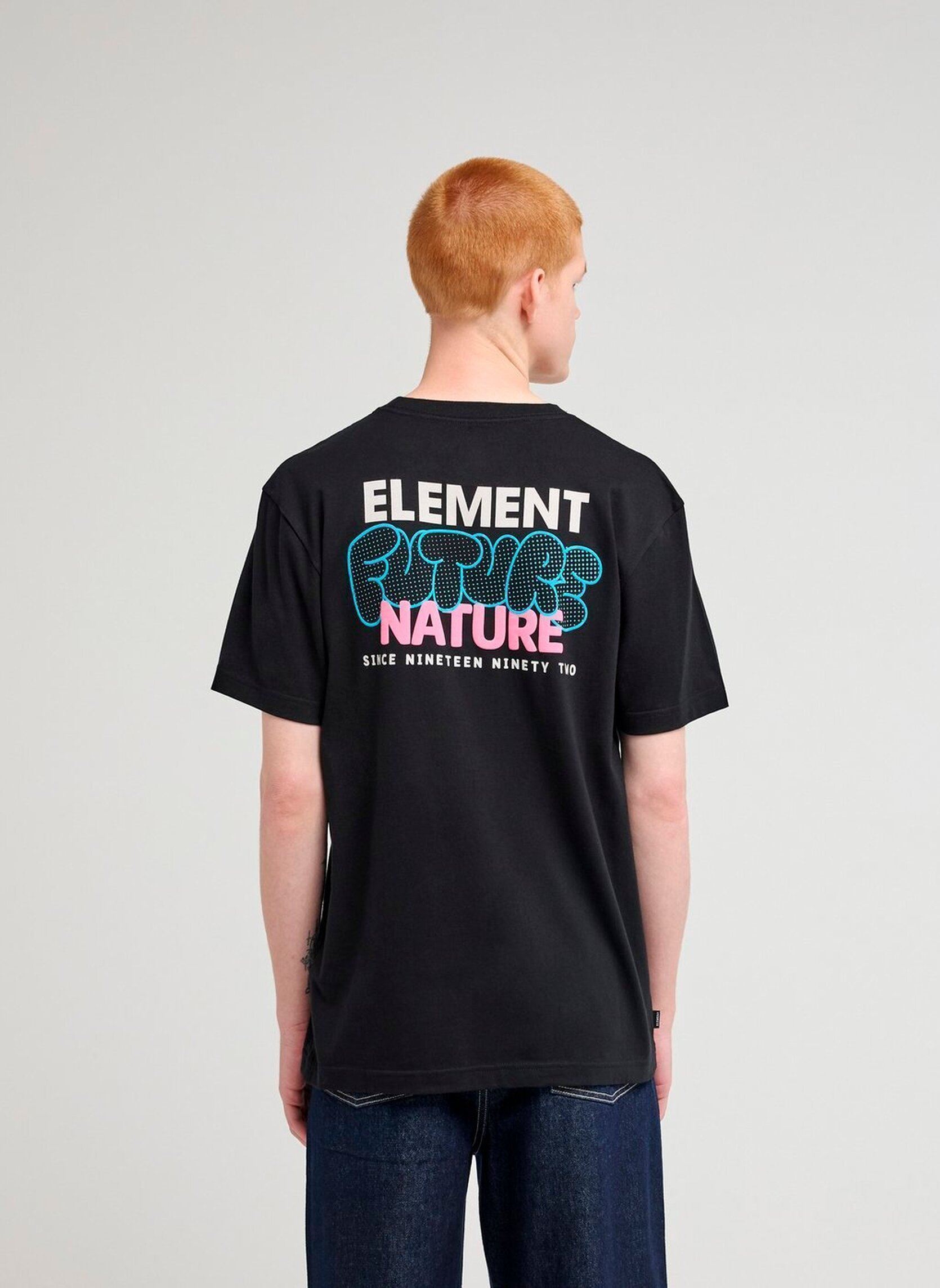 Tee-shirts Throw Up Ss homme noir Element Tee-shirts Throw Up Ss homme noir FLINT BLACK