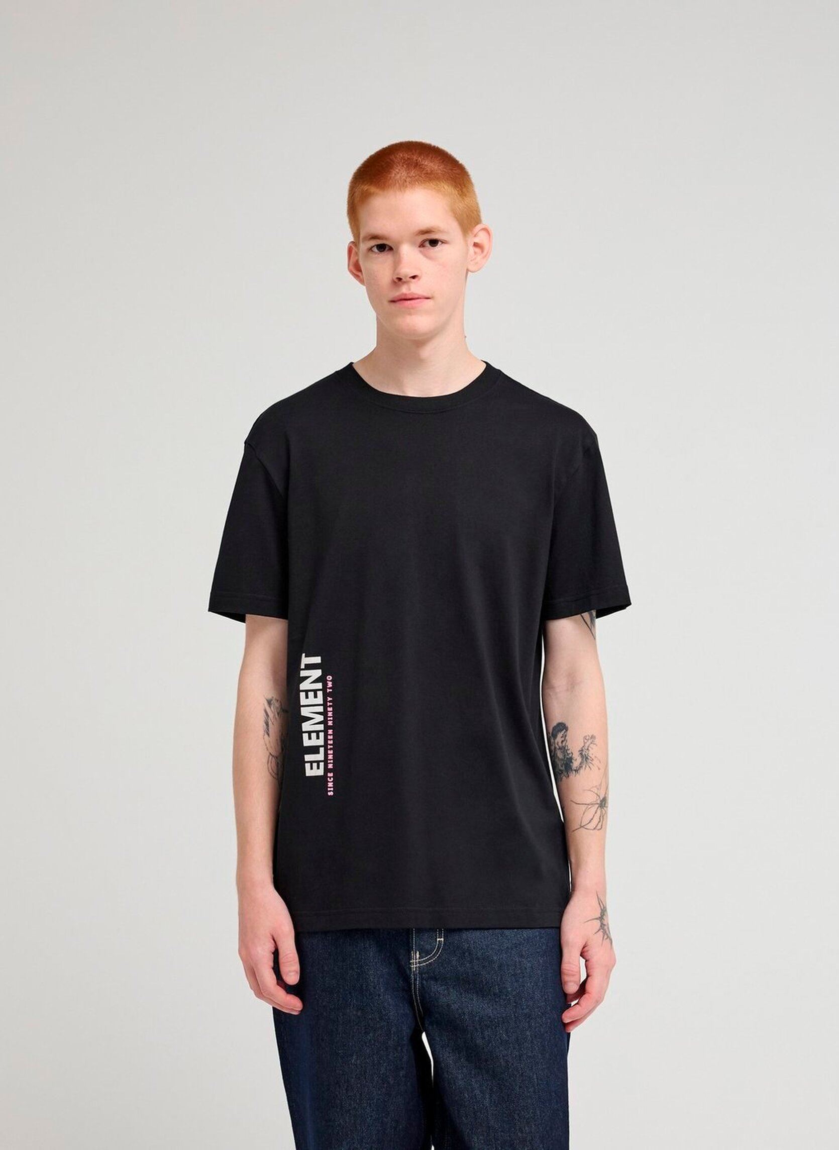 Tee-shirts Throw Up Ss homme noir Element Tee-shirts Throw Up Ss homme noir FLINT BLACK