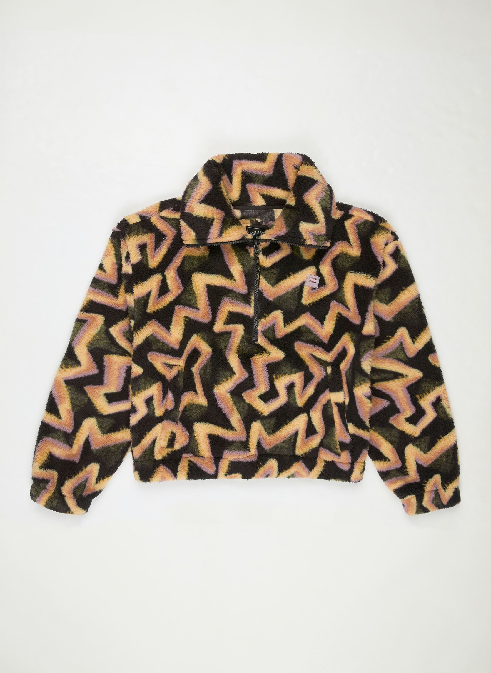 Vestes polaires Barra Half Zip femme jaune Billabong Vestes polaires Barra Half Zip femme jaune BLACK SANDS