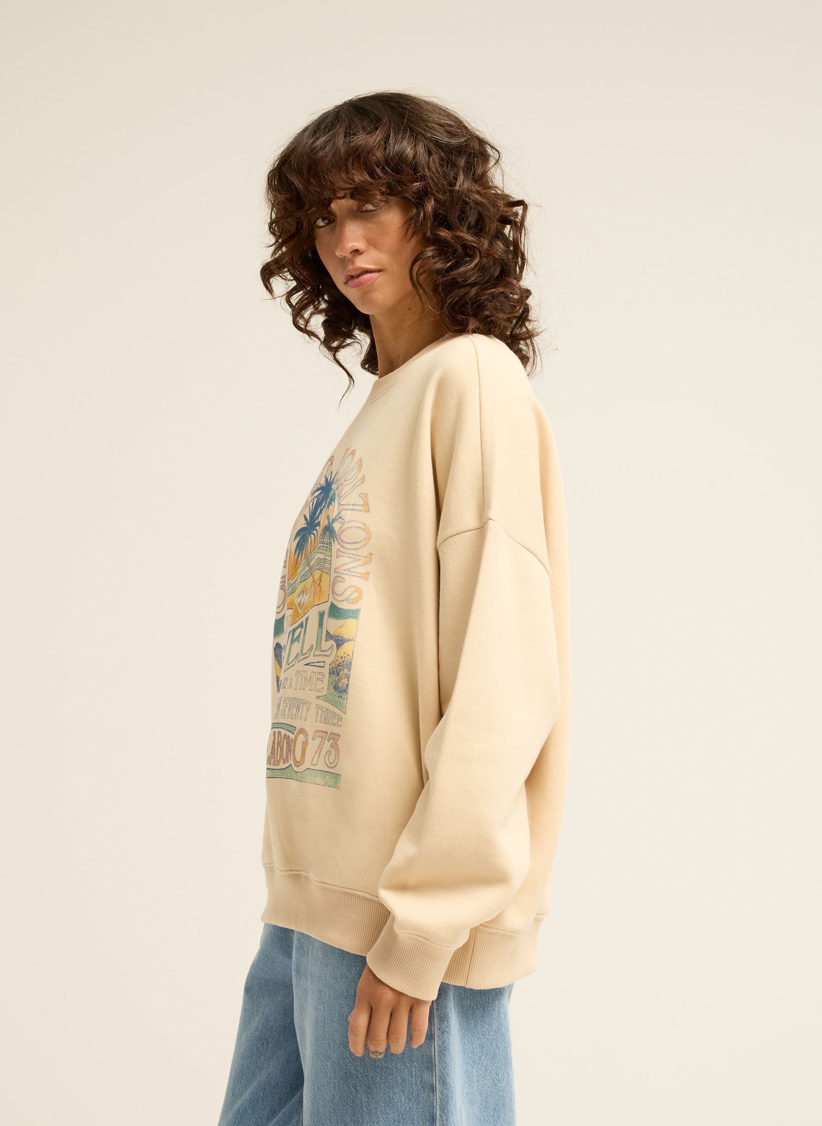 Sweater Chasing Horizon dames beige Billabong Sweater Chasing Horizon dames beige WHITE CAP