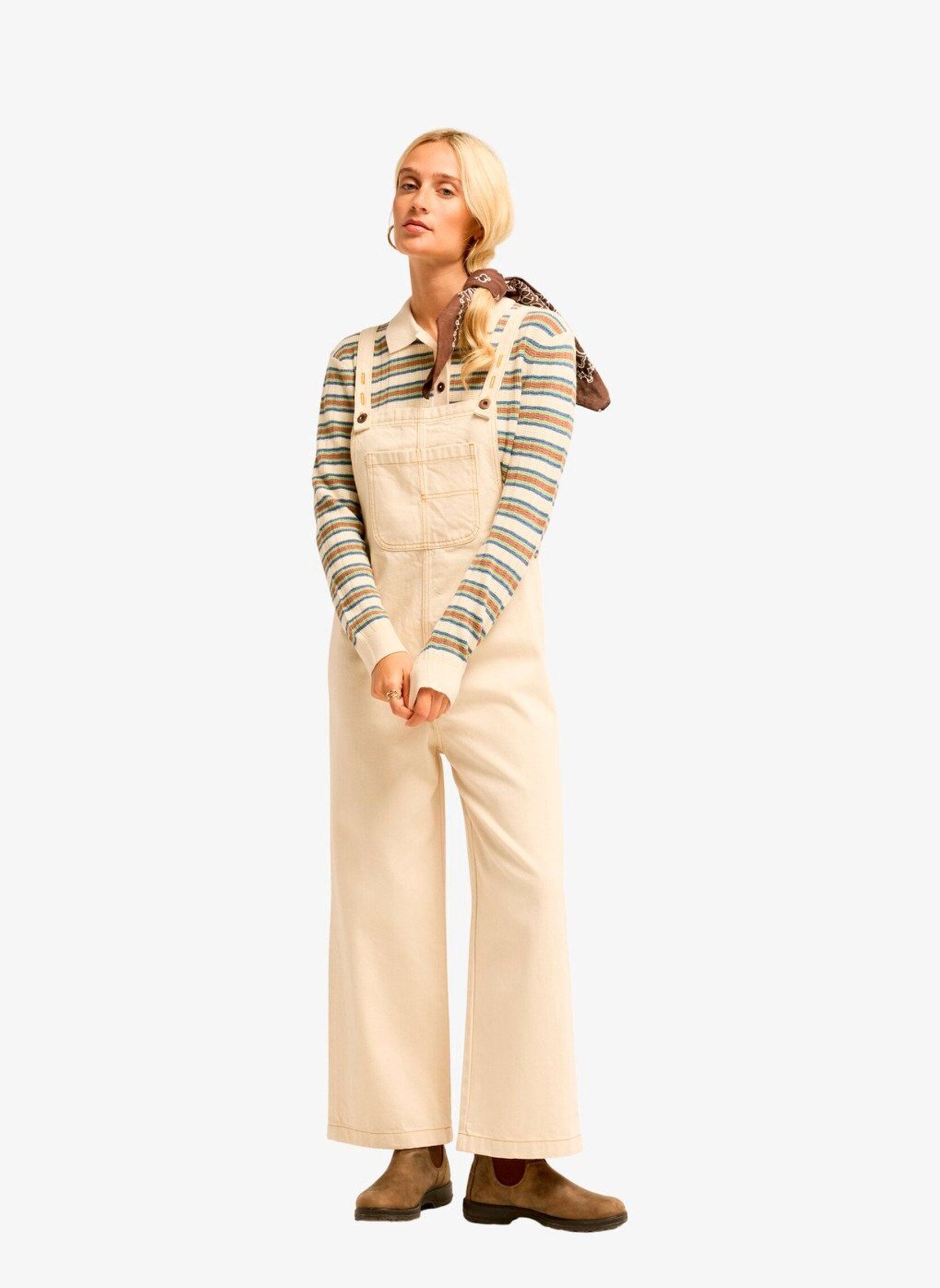 Latzhosen Pacific Denim ONESIE damen weiß Billabong Latzhosen Pacific Denim ONESIE damen weiß WHITE CAP