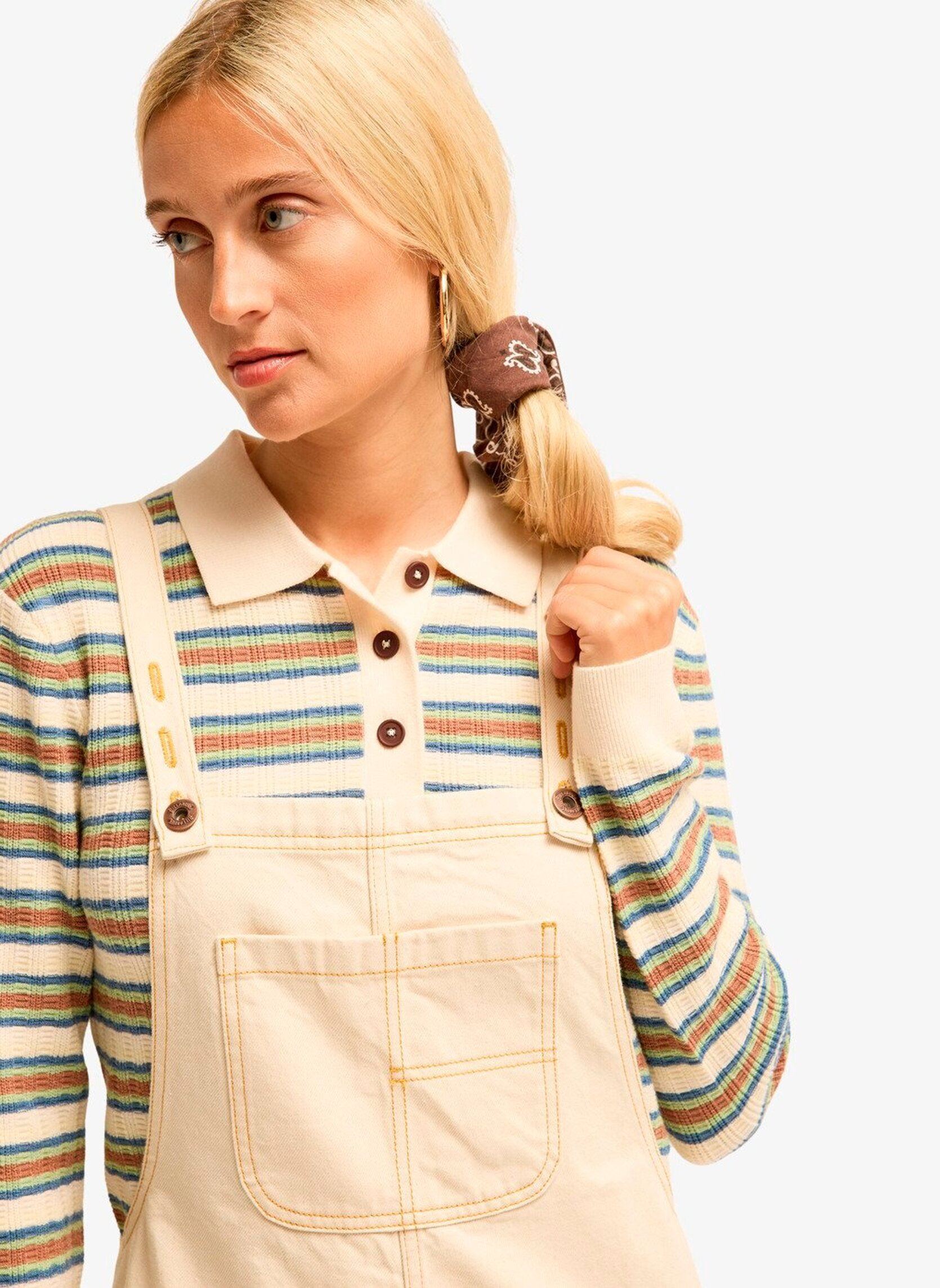 Latzhosen Pacific Denim ONESIE damen weiß Billabong Latzhosen Pacific Denim ONESIE damen weiß WHITE CAP