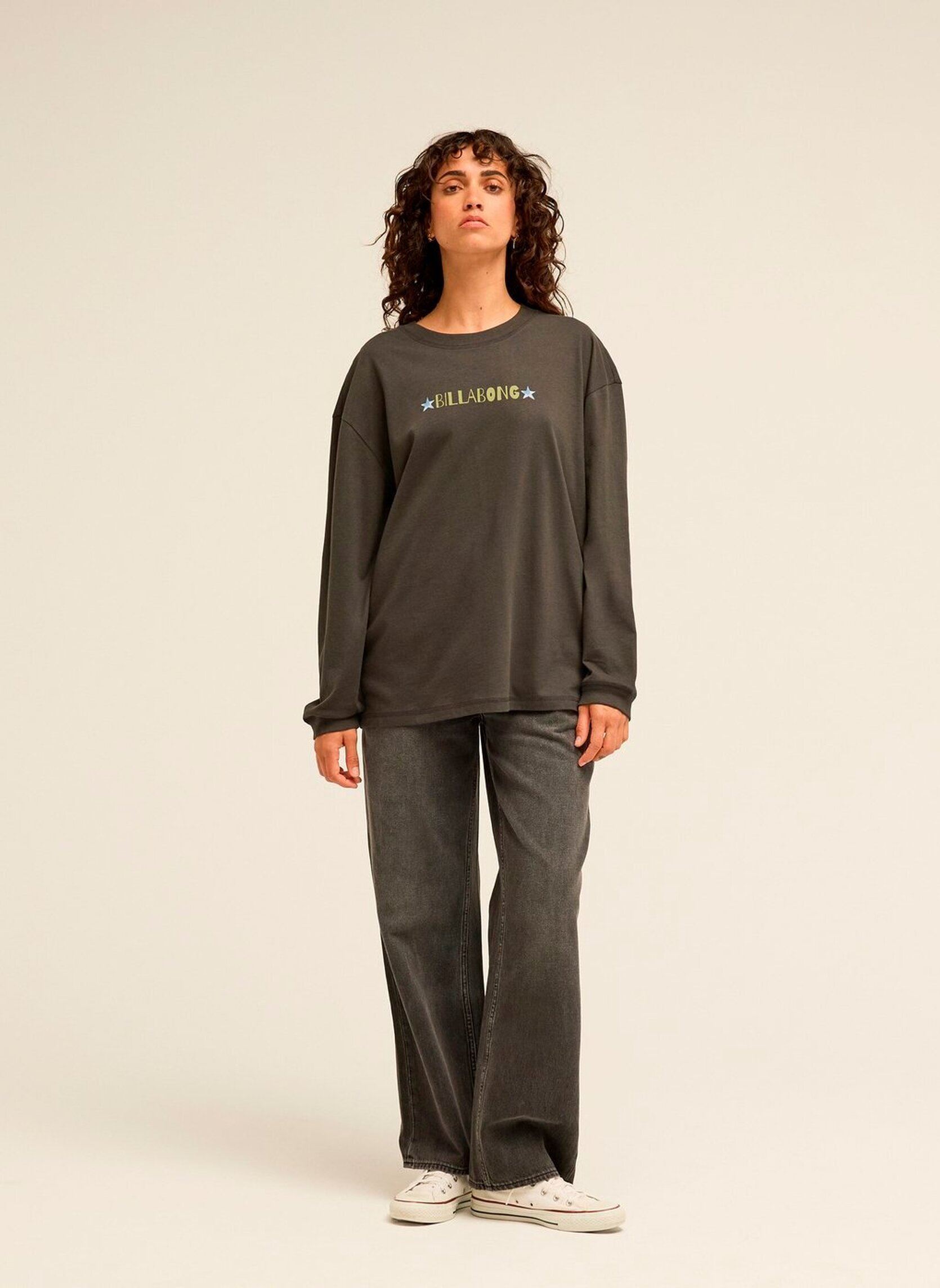 Tee-shirts Rinding West Ls femme noir Billabong Tee-shirts Rinding West Ls femme noir OFF BLACK