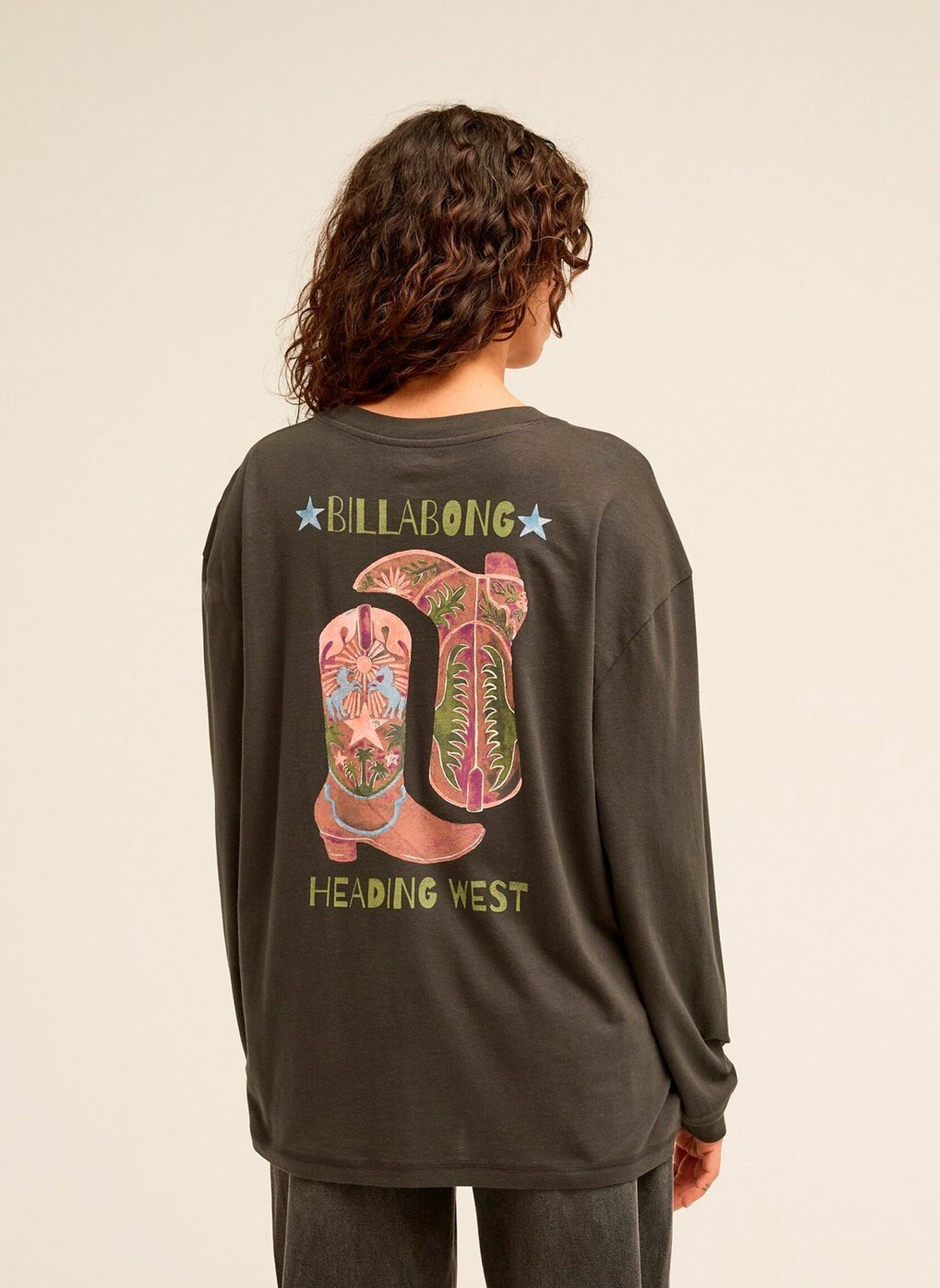Tee-shirts Rinding West Ls femme noir Billabong Tee-shirts Rinding West Ls femme noir OFF BLACK