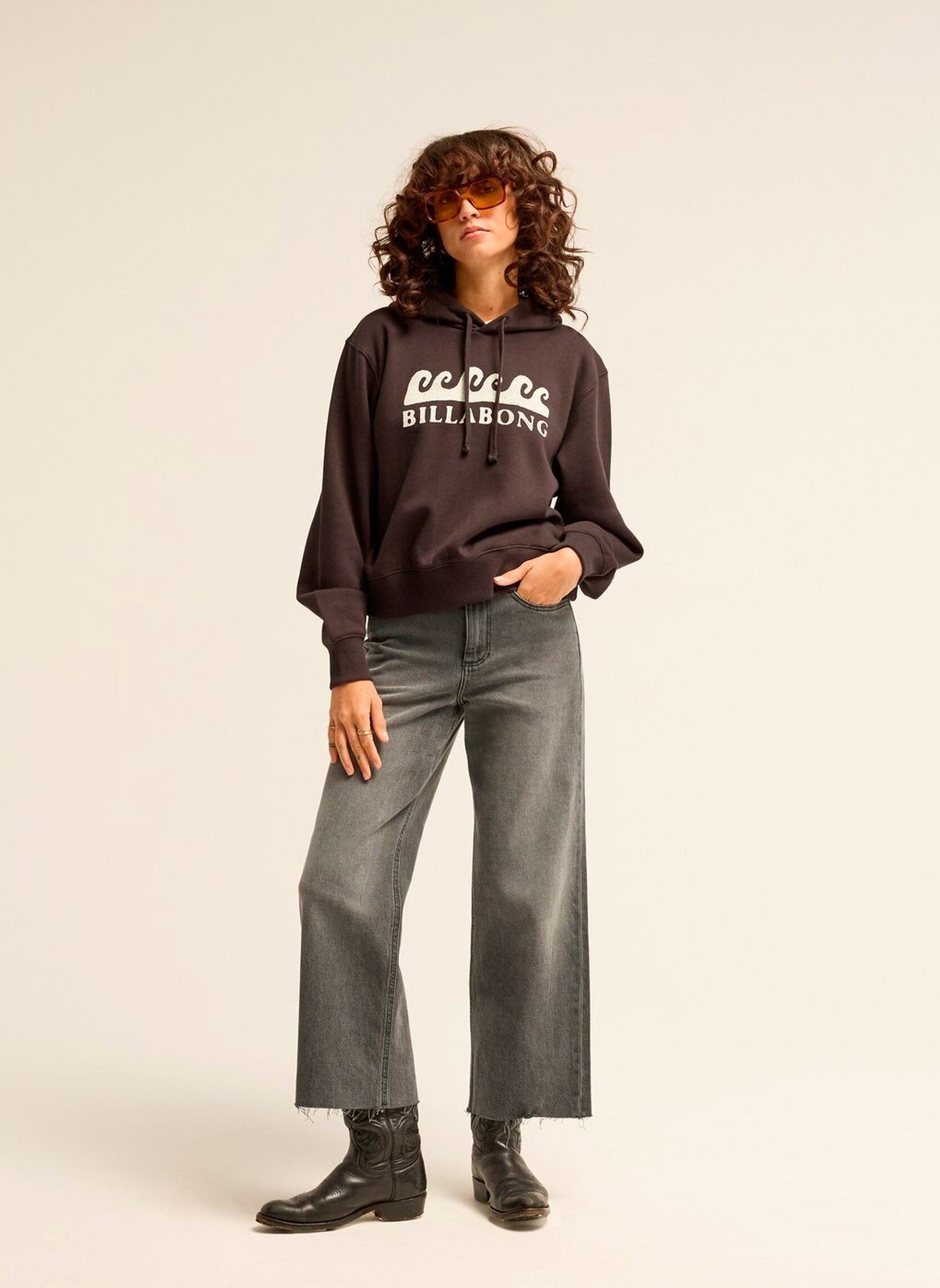 Sweatshirts Surfing In Town femme noir Billabong Sweatshirts Surfing In Town femme noir BLACK PEBBLE