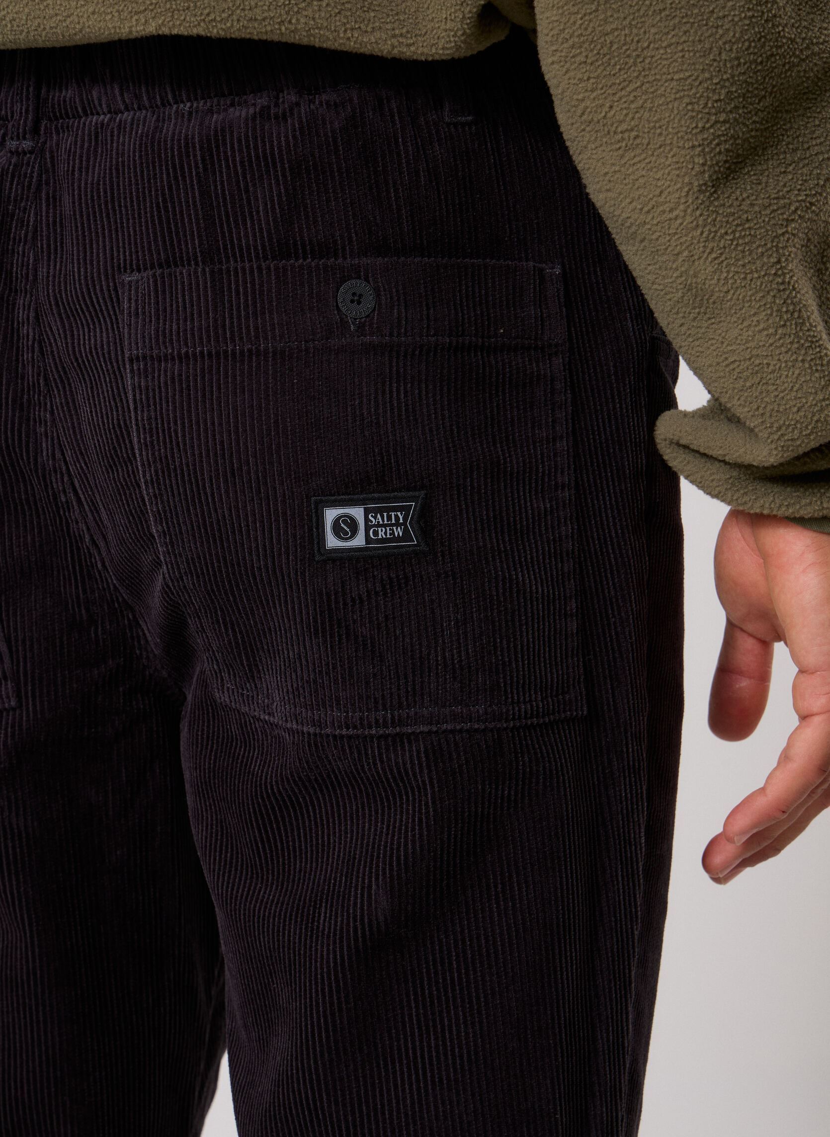 Pantalons droits Cruiser Cord Pants homme noir Salty Crew Pantalons droits Cruiser Cord Pants homme noir PHANTOM