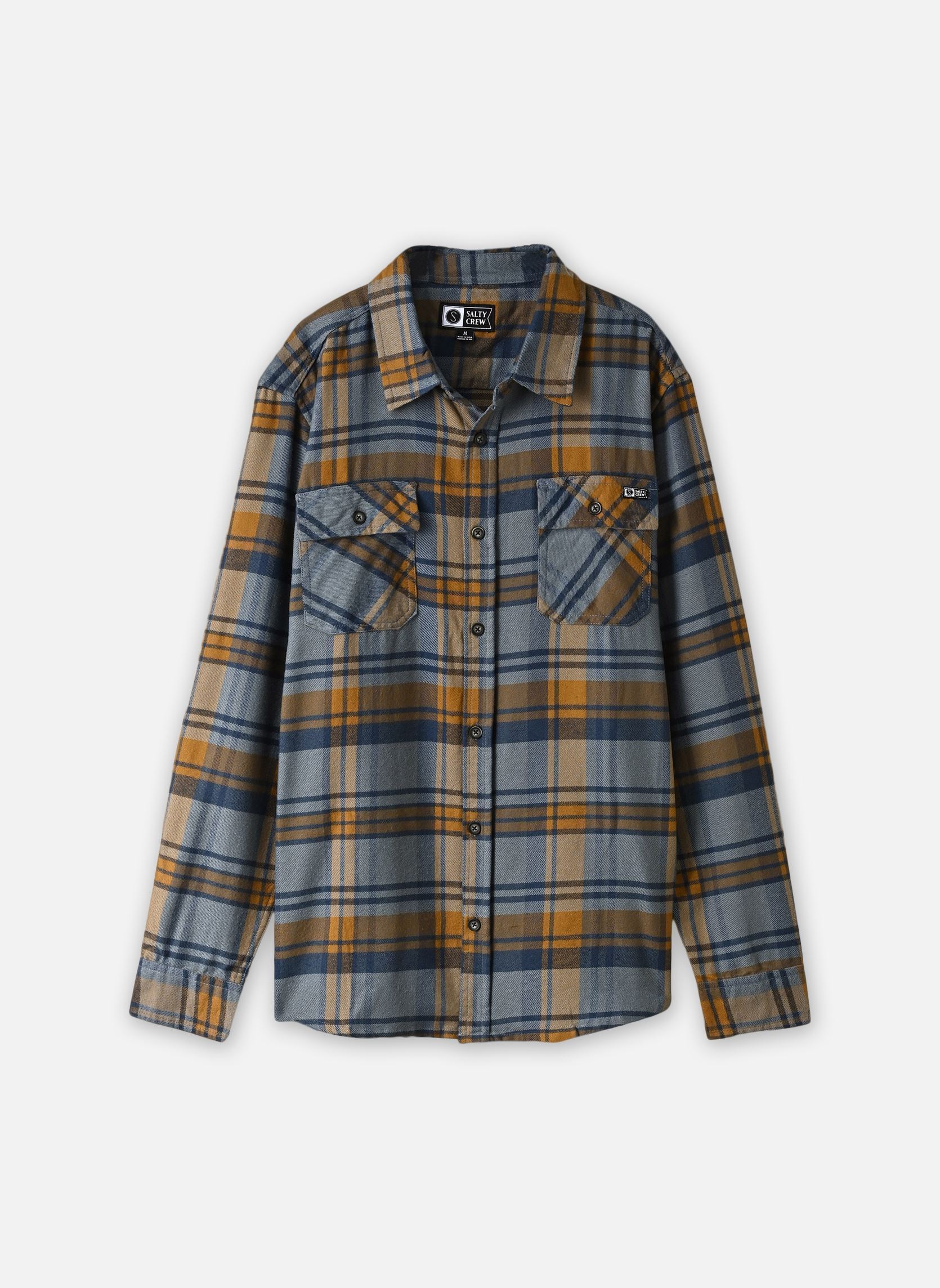 Chemises Daybreak Flannel homme bleu Salty Crew Chemises Daybreak Flannel homme bleu WASHED GREEN