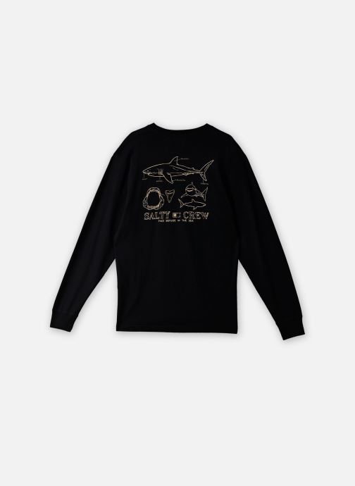 Salty Crew T-Shirts Great White Ls Tee herren schwarz