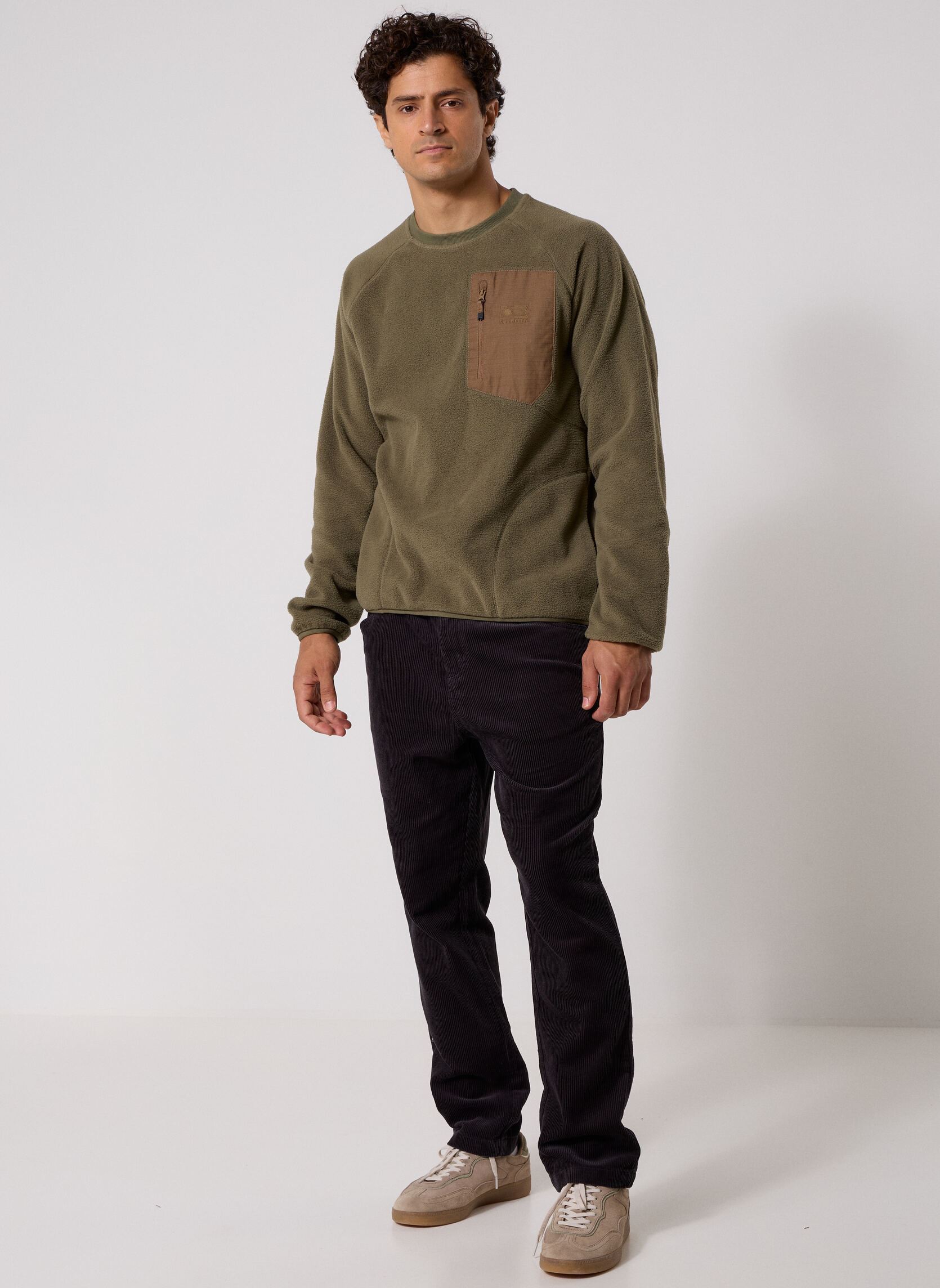 Fleece truien Reel Polar Crew heren khaki Salty Crew Fleece truien Reel Polar Crew heren khaki DUSTY OLIVE