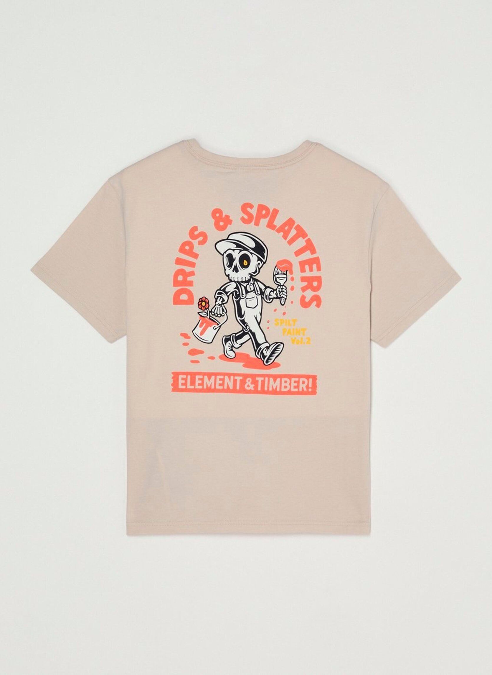 Tee-shirts Drips Ss Y garçon beige Element Tee-shirts Drips Ss Y garçon beige OAT MILK
