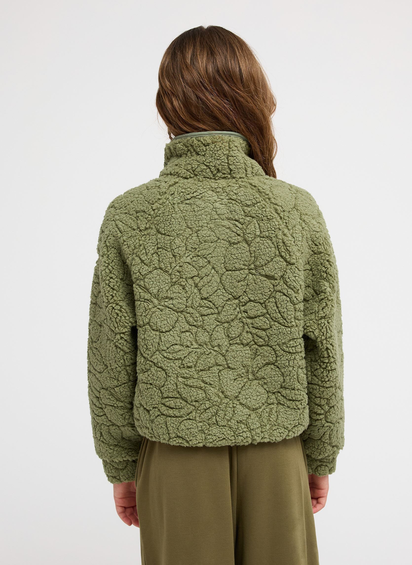 Fleece truien Blurry Cloud Rg Y meisjes groen Roxy Fleece truien Blurry Cloud Rg Y meisjes groen OIL GREEN OUTLINE MO