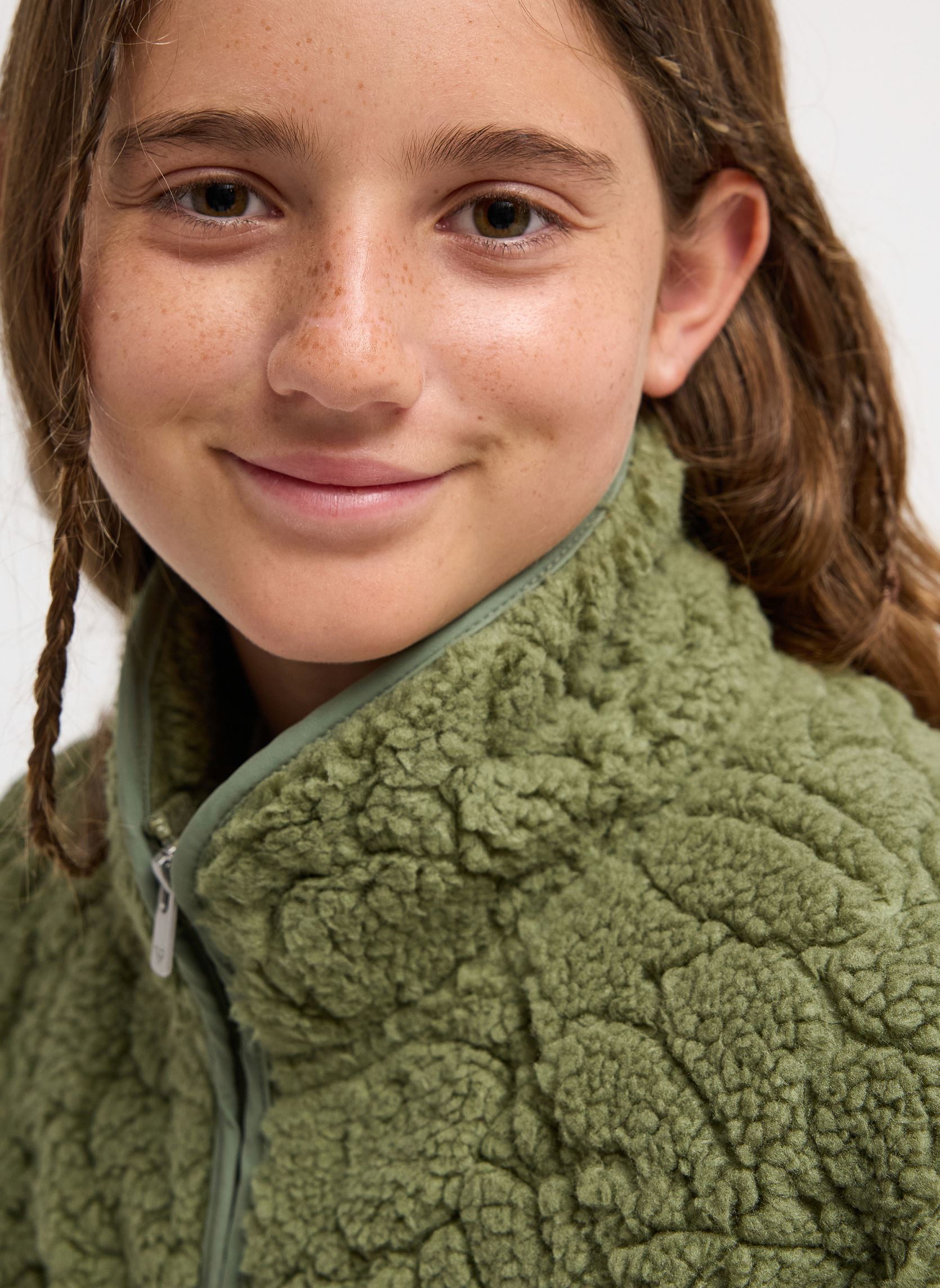 Fleece truien Blurry Cloud Rg Y meisjes groen Roxy Fleece truien Blurry Cloud Rg Y meisjes groen OIL GREEN OUTLINE MO