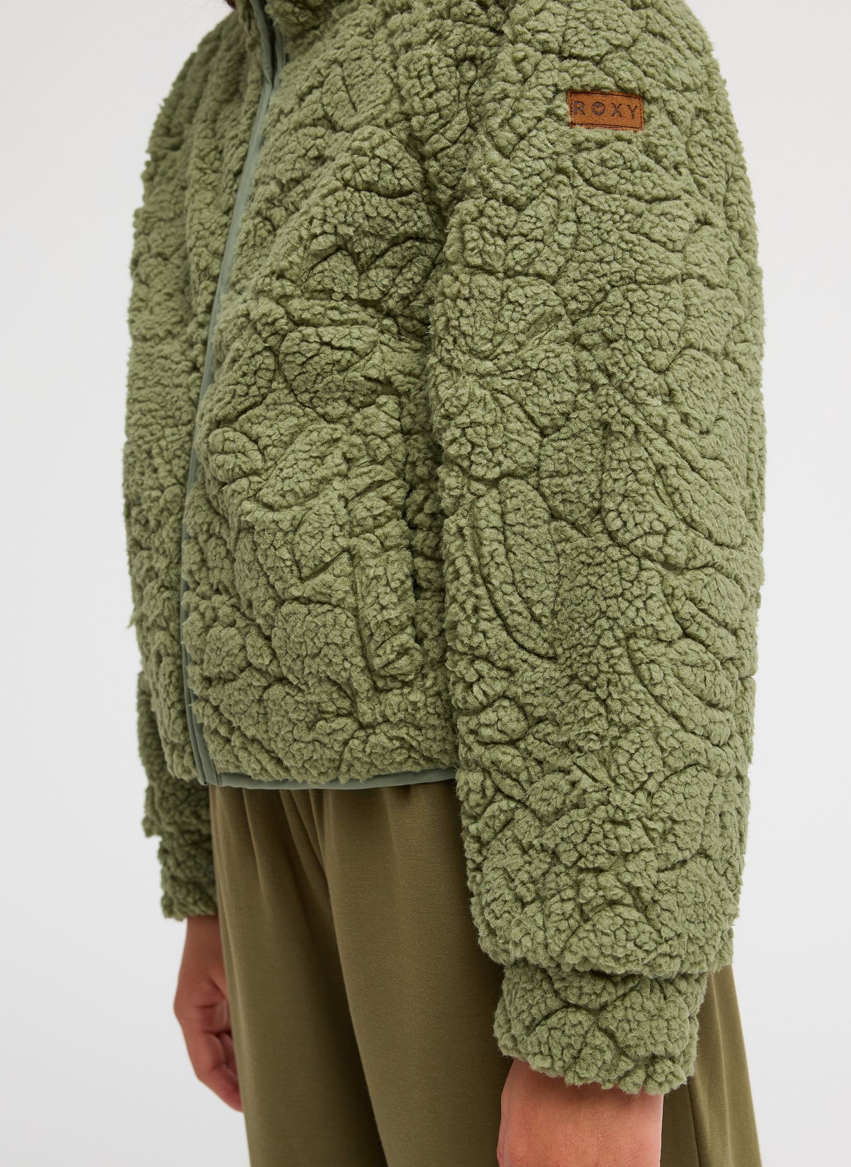 Fleece truien Blurry Cloud Rg Y meisjes groen Roxy Fleece truien Blurry Cloud Rg Y meisjes groen OIL GREEN OUTLINE MO