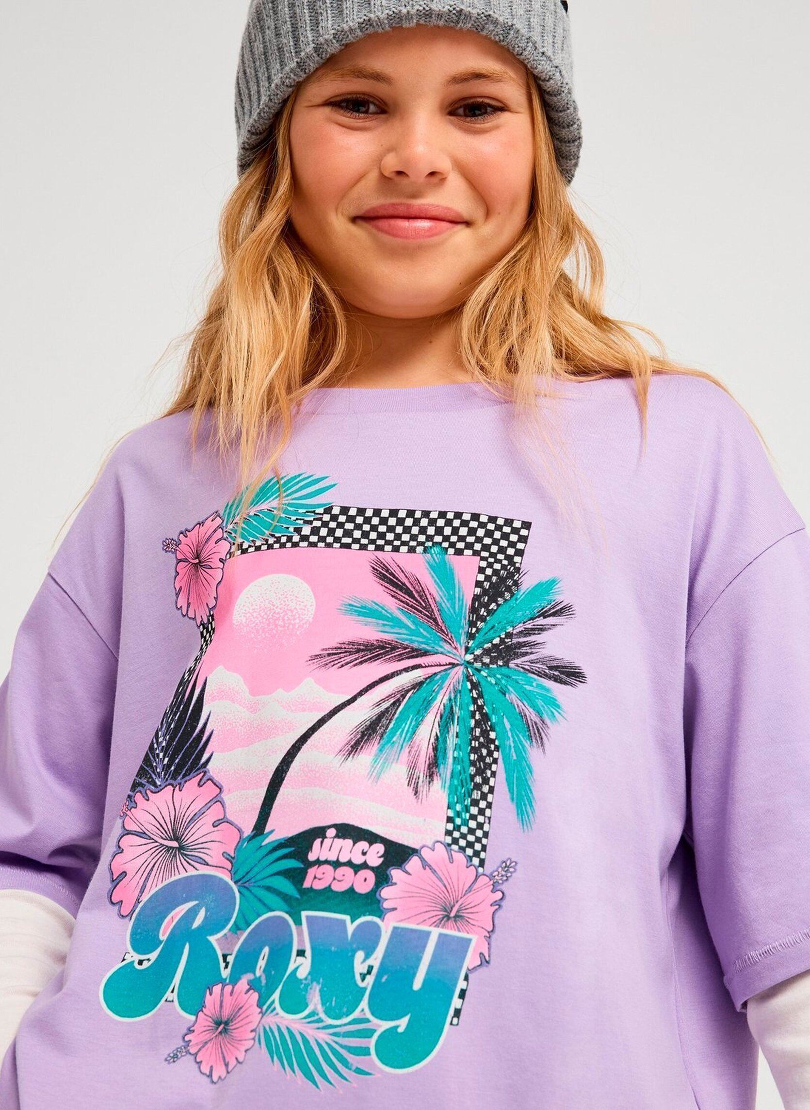 Tee-shirts Rain Falls Y fille violet Roxy Tee-shirts Rain Falls Y fille violet VIOLA