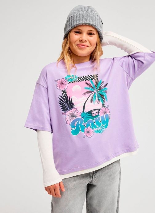 Roxy Tee-shirts Rain Falls Y fille violet