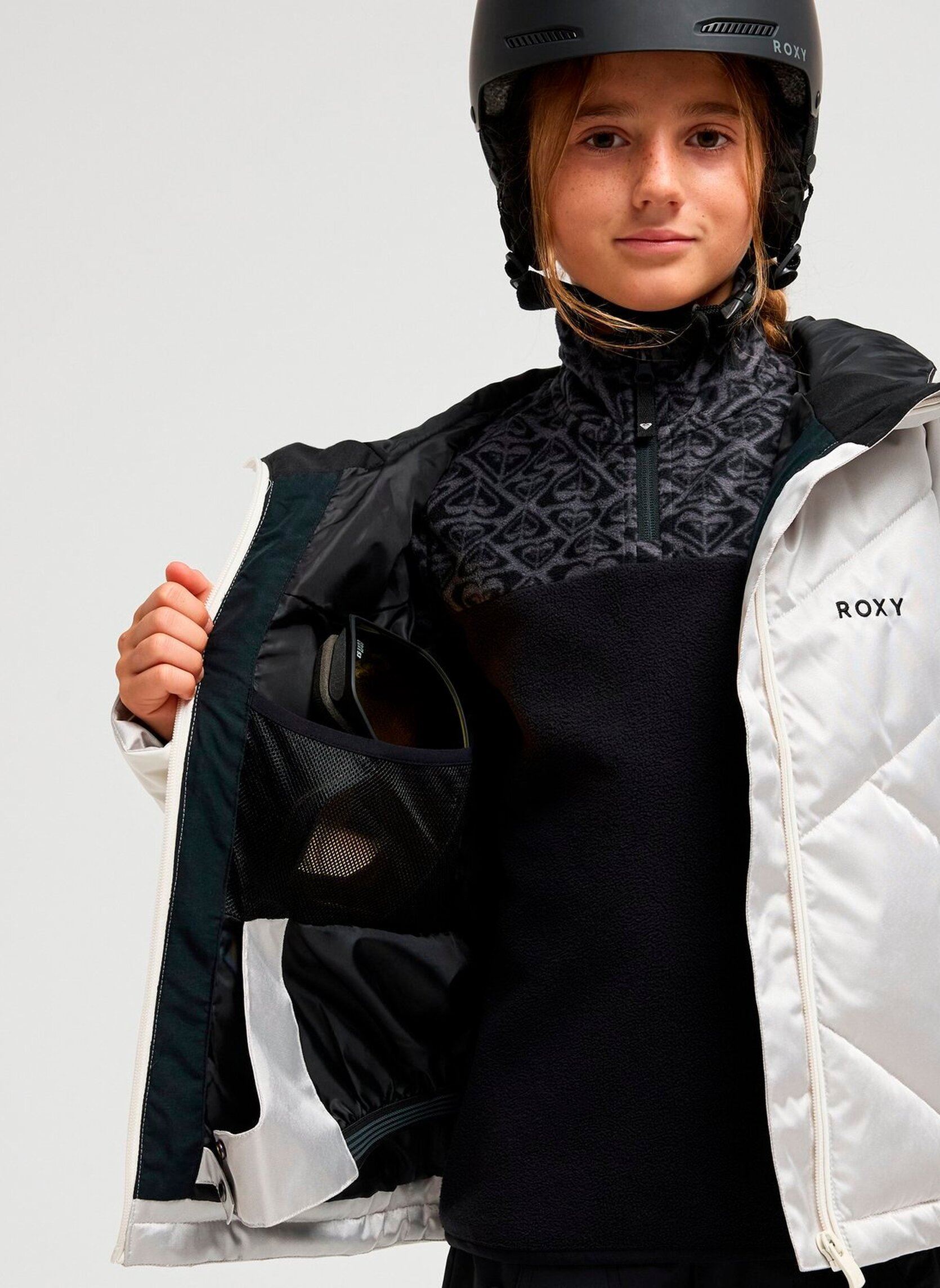 Doudounes Snowdrift Y fille gris Roxy Doudounes Snowdrift Y fille gris SILVER