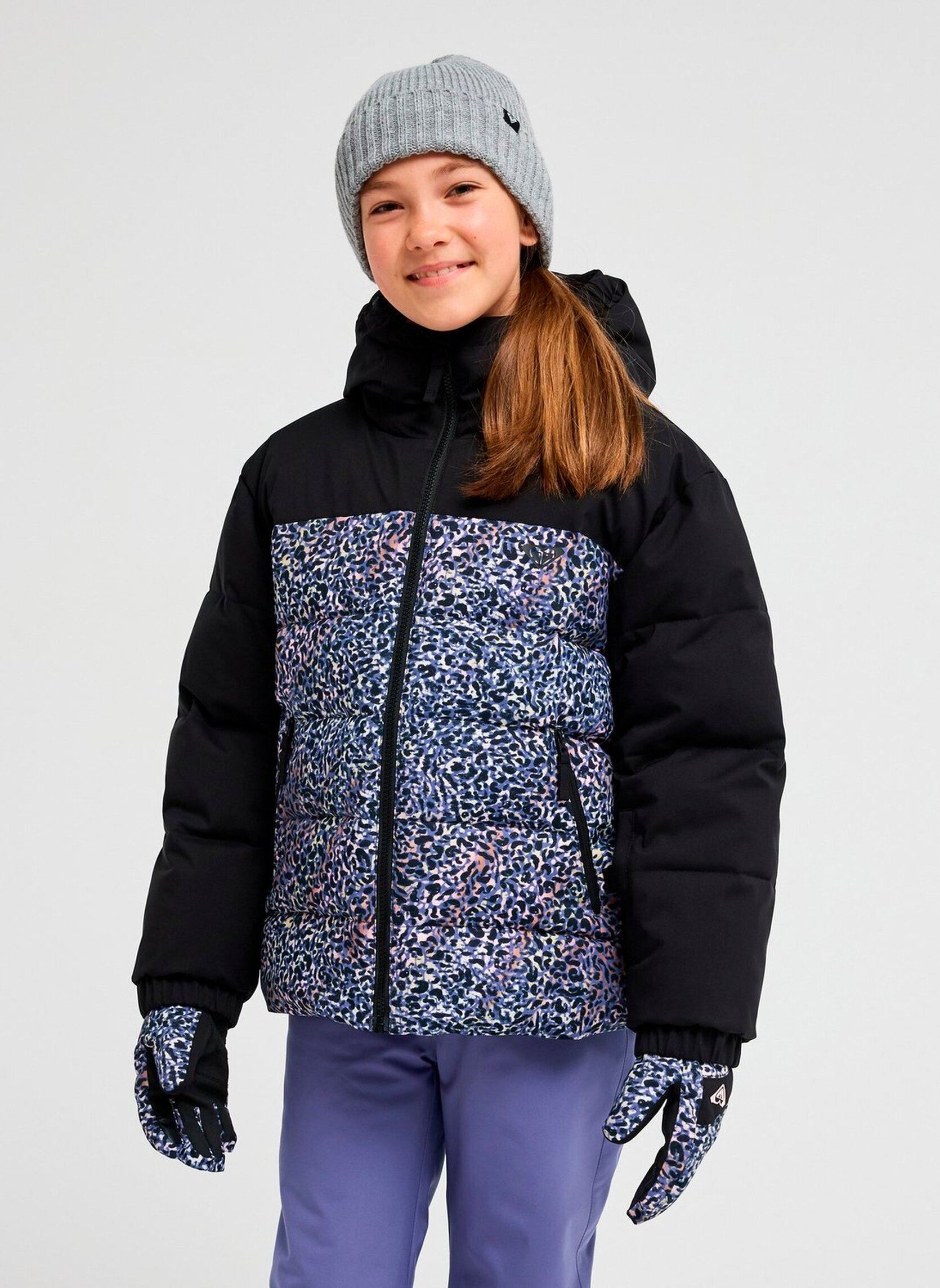 Doudounes Snowyhillpuffy Y fille noir Roxy Doudounes Snowyhillpuffy Y fille noir TRUE BLACK WILDIN OUT RG