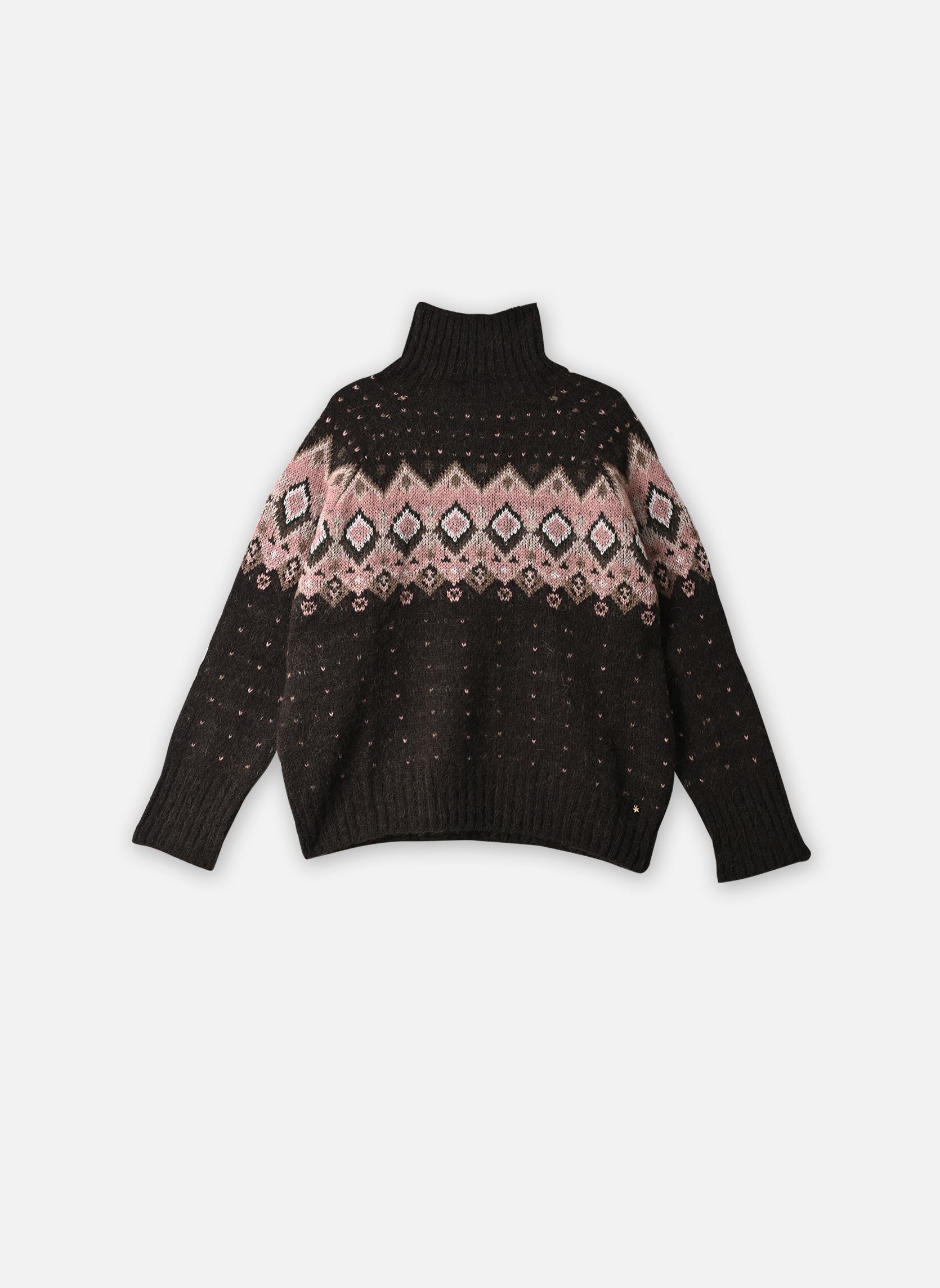 Truien Dan dames bruin Des Petits Hauts Truien Dan dames bruin JACQUARD OURSON