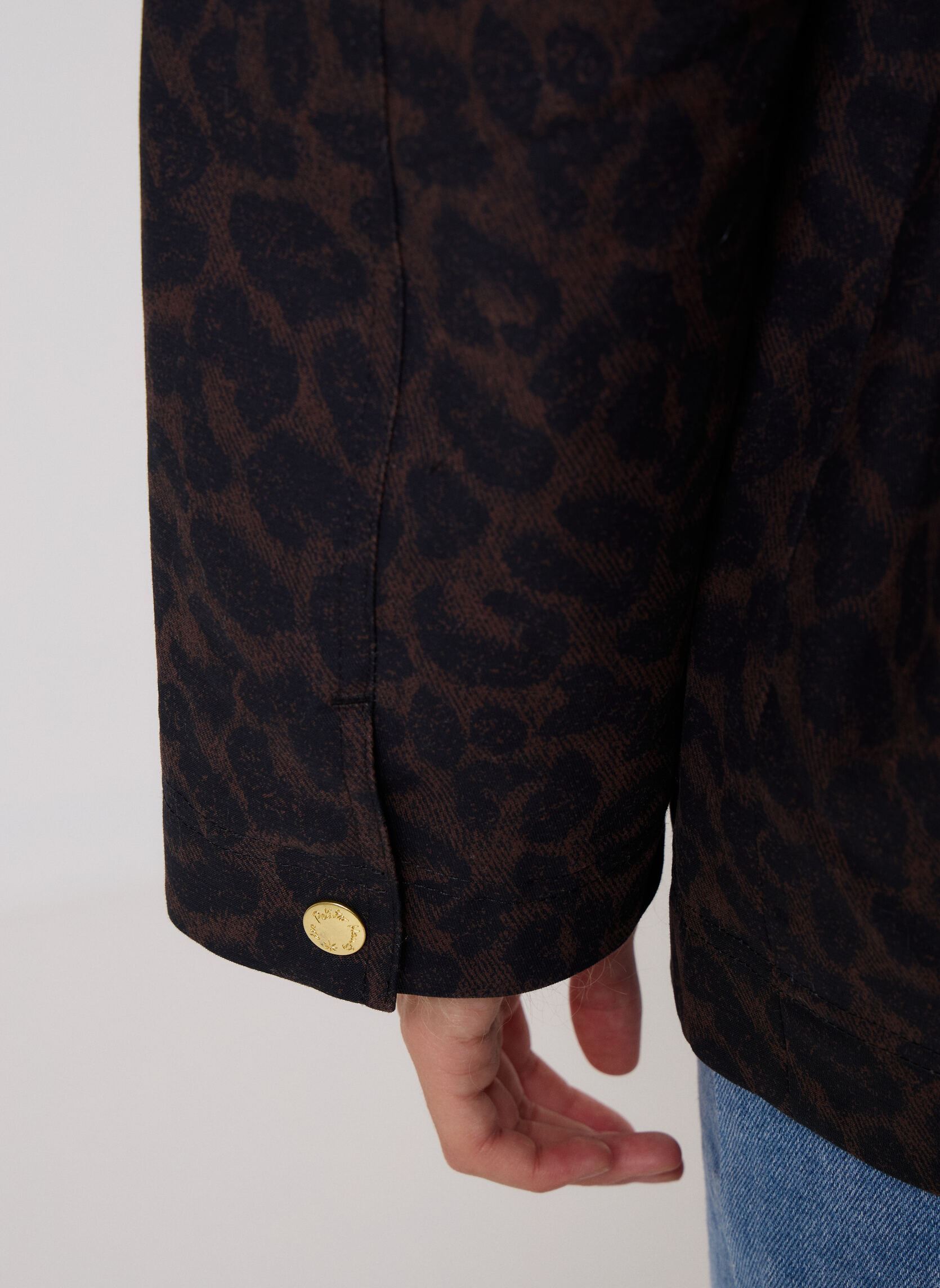 Manteaux Yolanda femme marron Des Petits Hauts Manteaux Yolanda femme marron LEOPARD