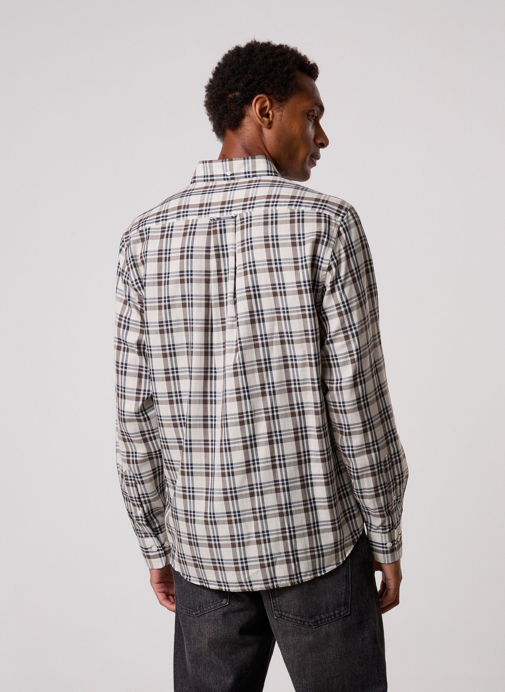 Chemises Reg Twill Check Shirt homme marron GANT Chemises Reg Twill Check Shirt homme marron SAND