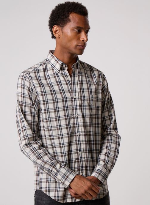 GANT Chemises Reg Twill Check Shirt homme marron