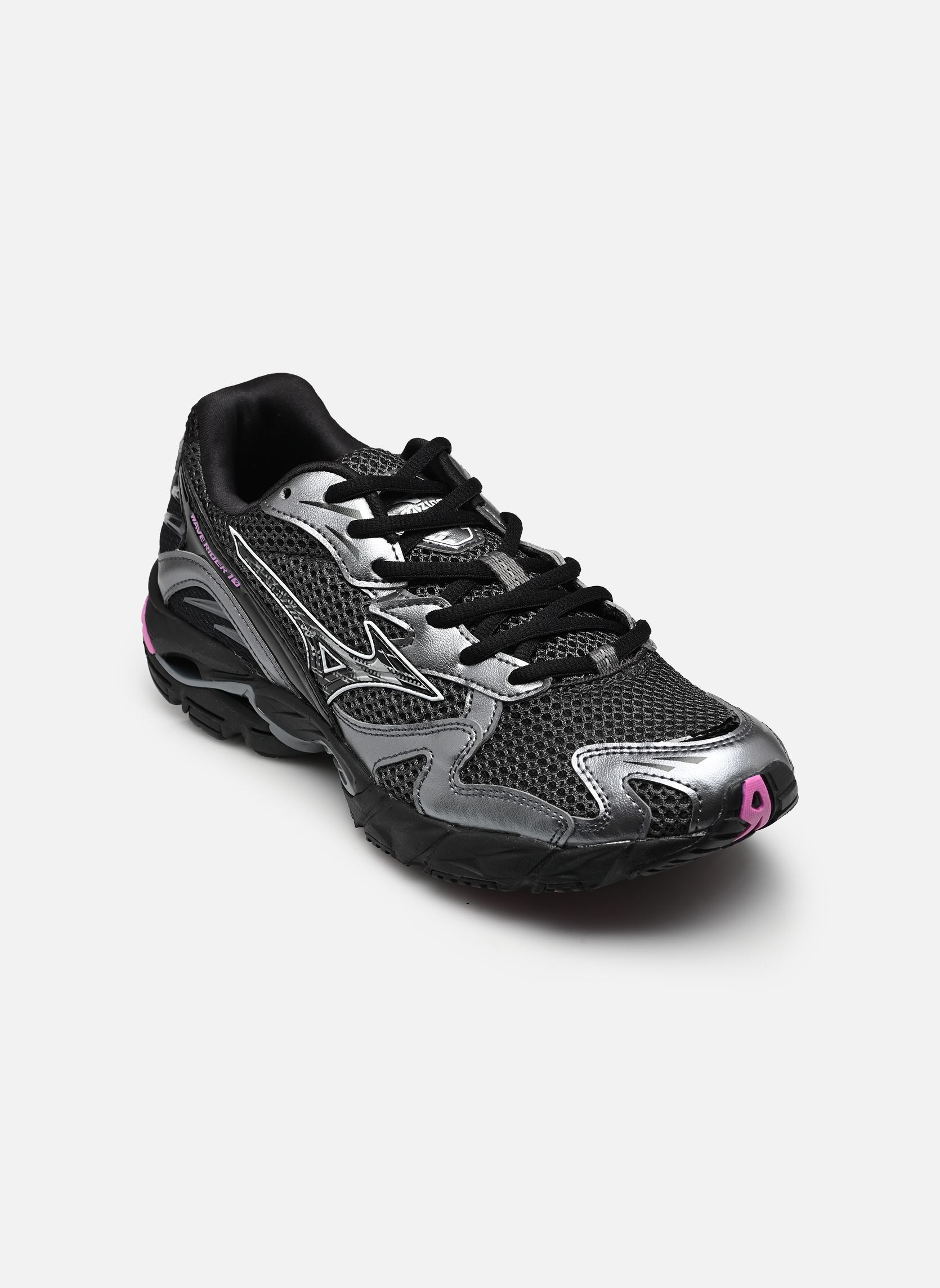 Baskets basses Wave Rider 10 sport W femme gris Mizuno Baskets basses Wave Rider 10 sport W femme gris BLACKSAND/BLACK/SPRING CROCUS