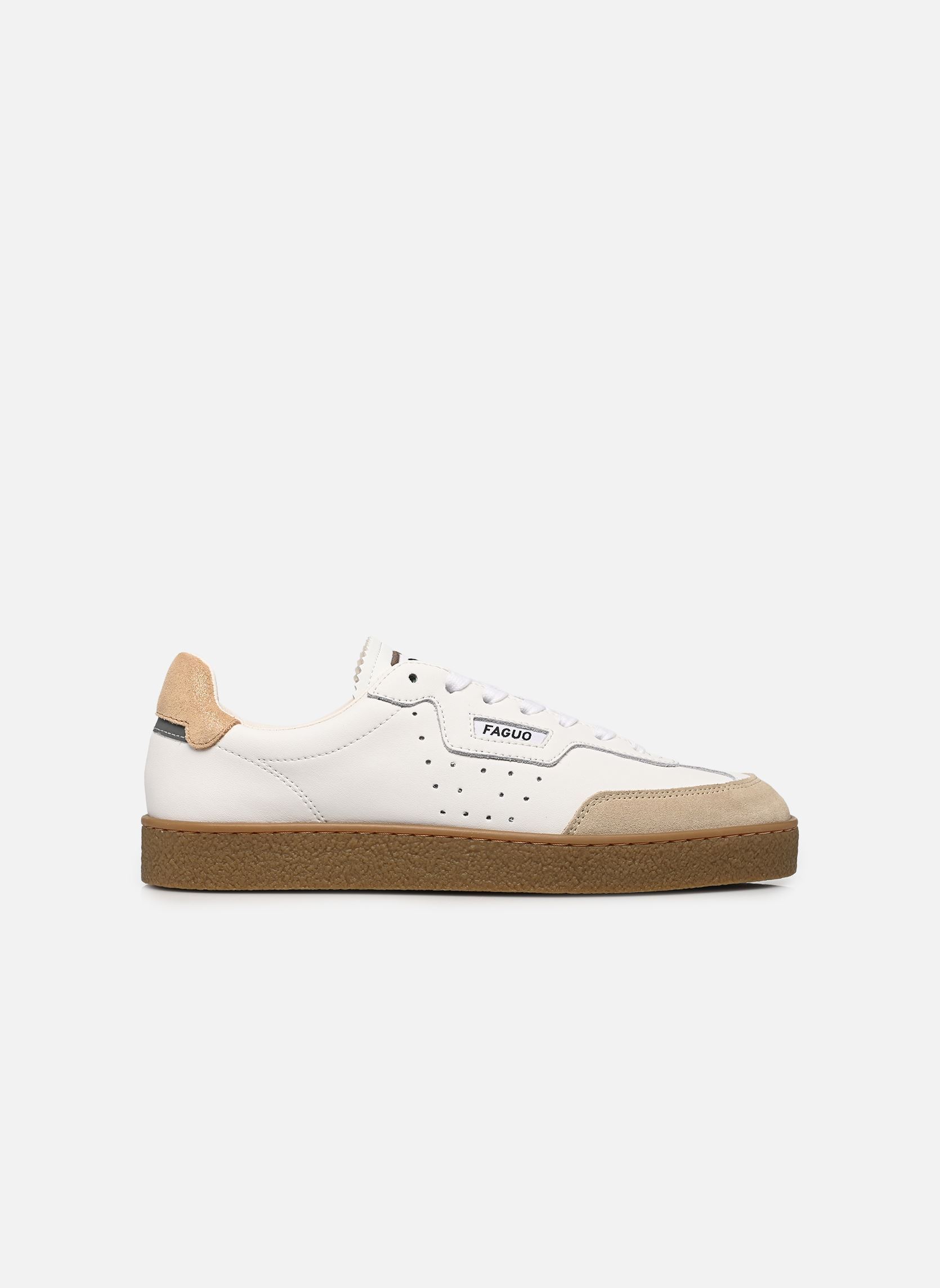 Baskets basses LUMBO LEATHER SUEDE W femme beige Faguo Baskets basses LUMBO LEATHER SUEDE W femme beige CREAM/GOLD
