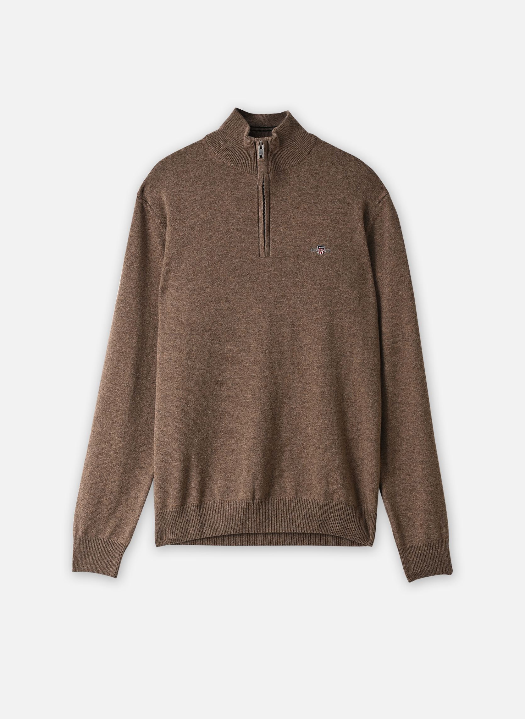 Truien Superfine Lambswool Hz heren bruin GANT Truien Superfine Lambswool Hz heren bruin LT BROWN MELANGE