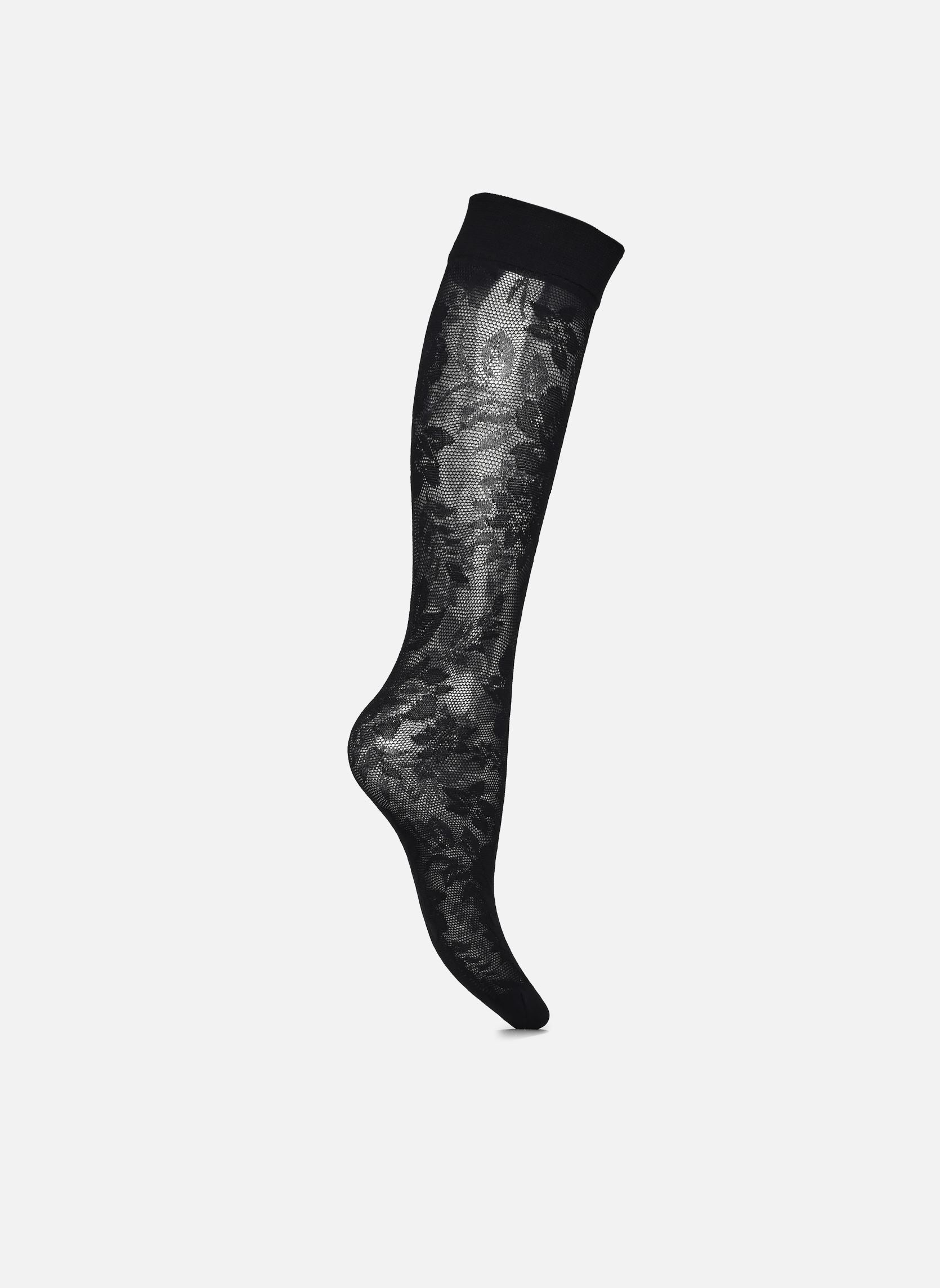 Mi-bas LA DENTELLE FLORALE femme noir Dim Mi-bas LA DENTELLE FLORALE femme noir NOIR
