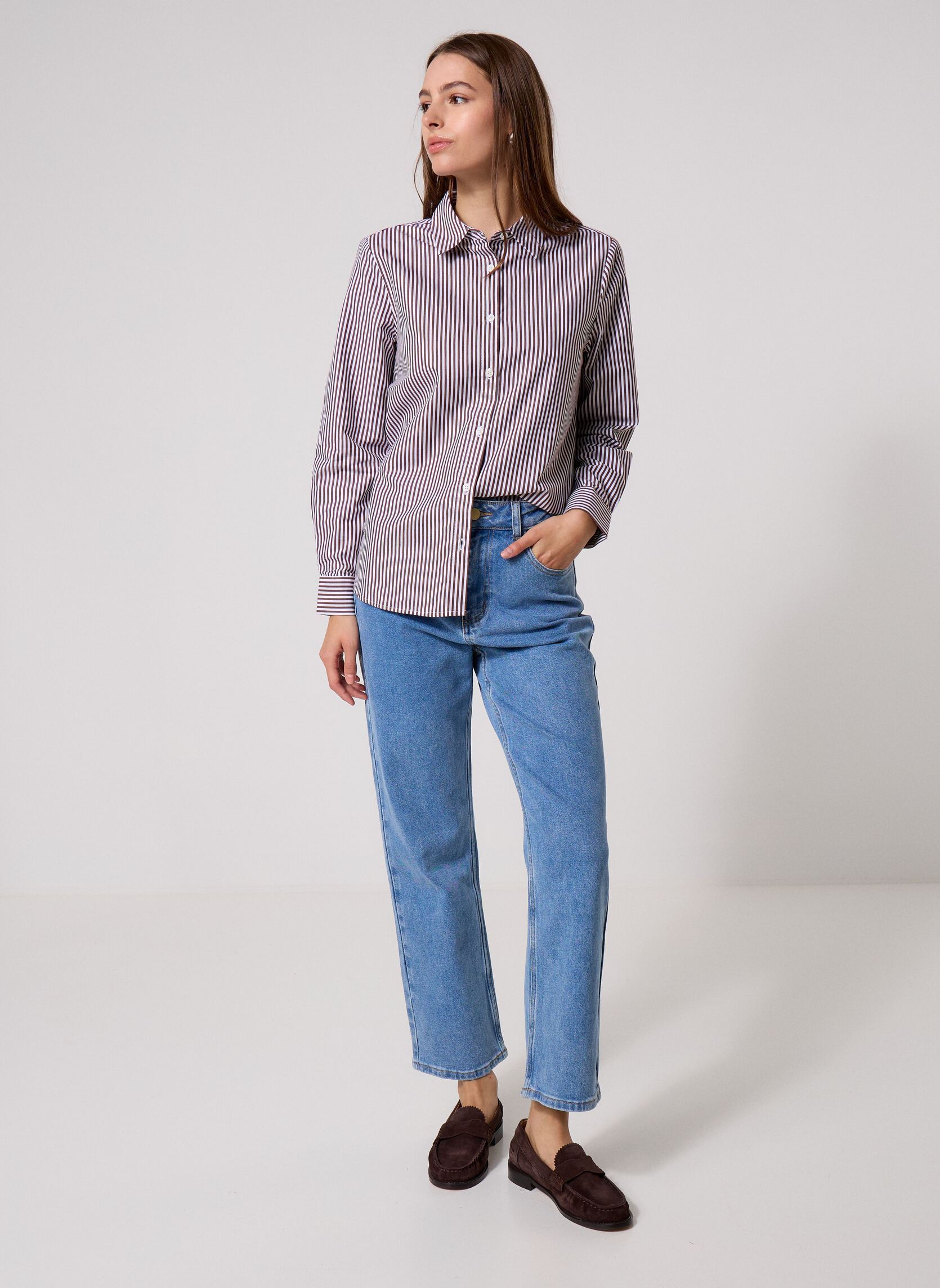 Rechte jeans / Straight Leg Jeans Pia dames blauw La Petite Etoile Rechte jeans / Straight Leg Jeans Pia dames blauw STONE