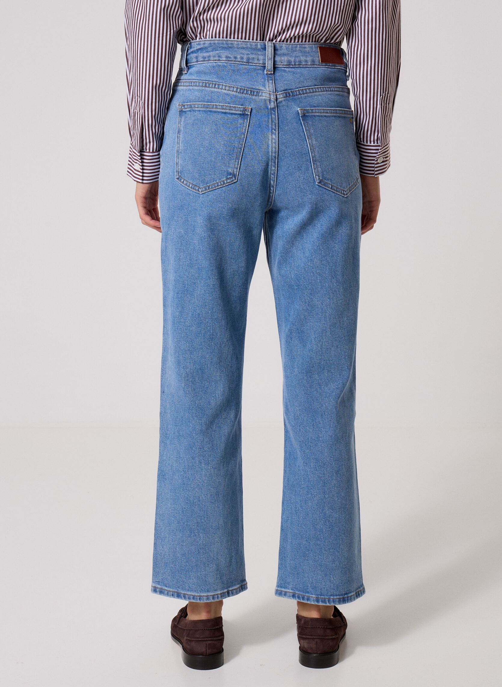 Rechte jeans / Straight Leg Jeans Pia dames blauw La Petite Etoile Rechte jeans / Straight Leg Jeans Pia dames blauw STONE