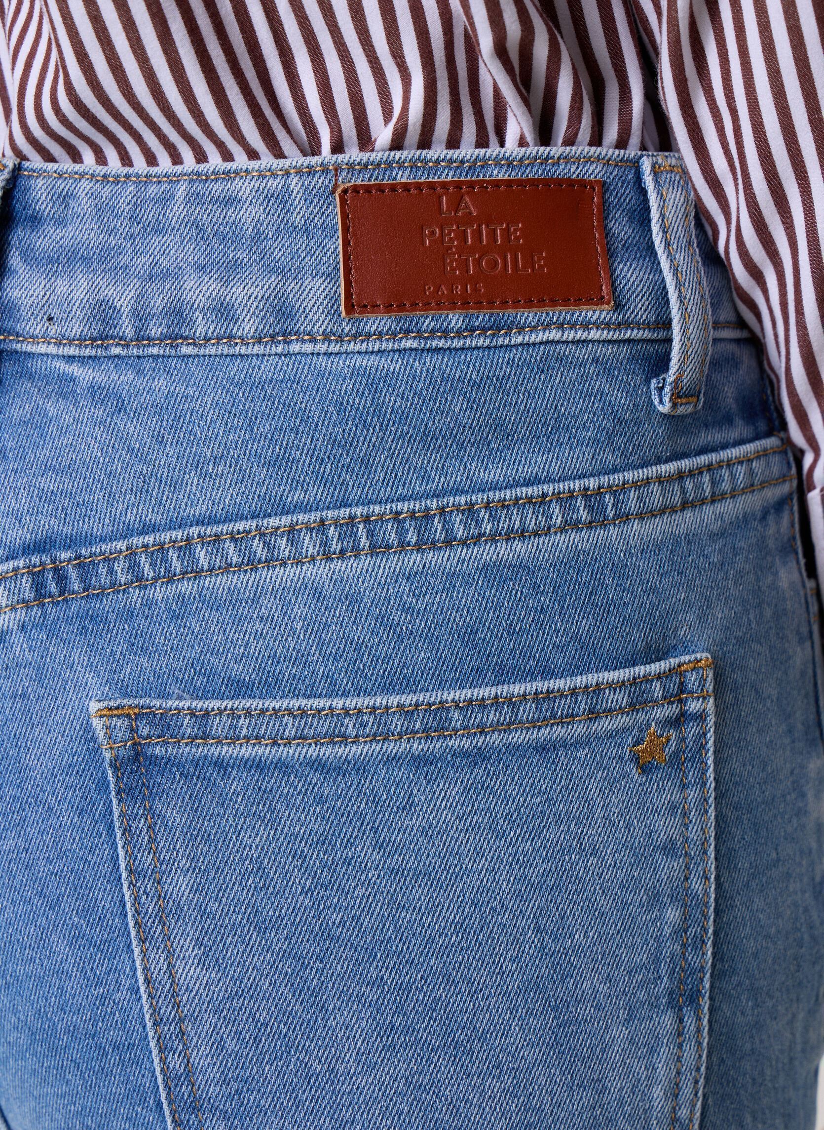 Rechte jeans / Straight Leg Jeans Pia dames blauw La Petite Etoile Rechte jeans / Straight Leg Jeans Pia dames blauw STONE