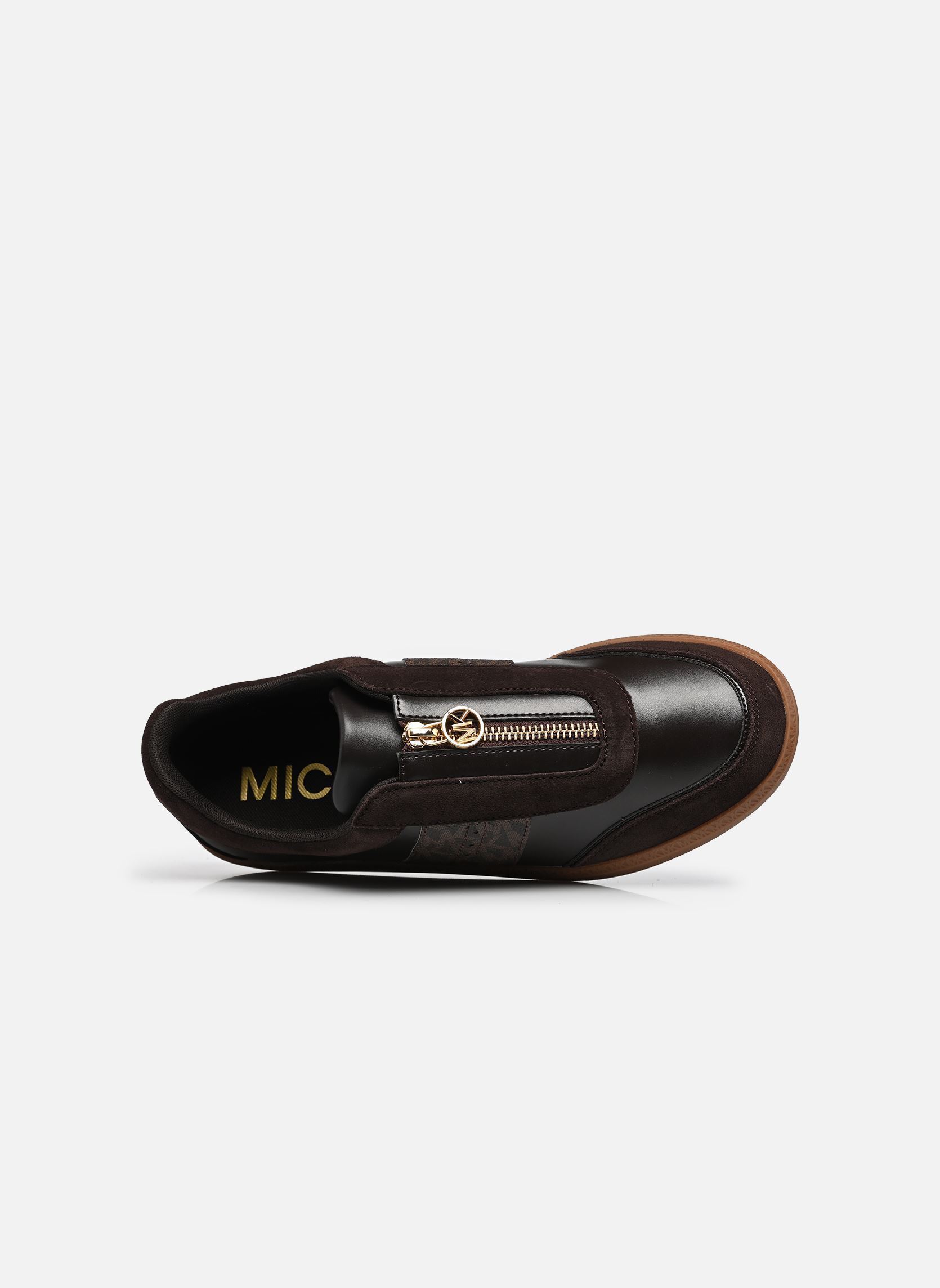 Baskets basses JOVIE ZIP SLIP ON femme marron Michael Michael Kors Baskets basses JOVIE ZIP SLIP ON femme marron BROWN