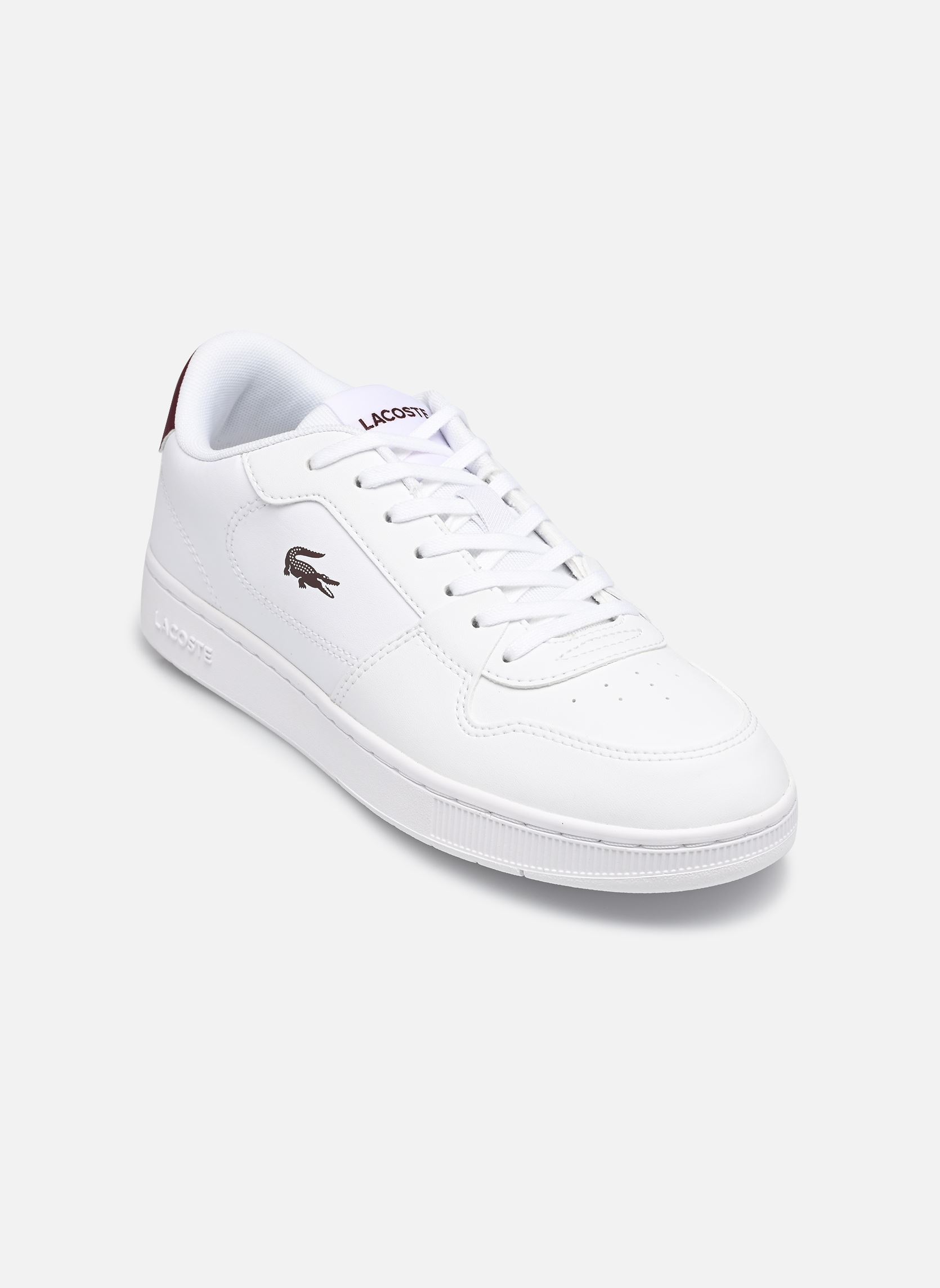 Niedrige Sneaker Court Ace SUJ weiß Lacoste Niedrige Sneaker Court Ace SUJ weiß WHT/BURG