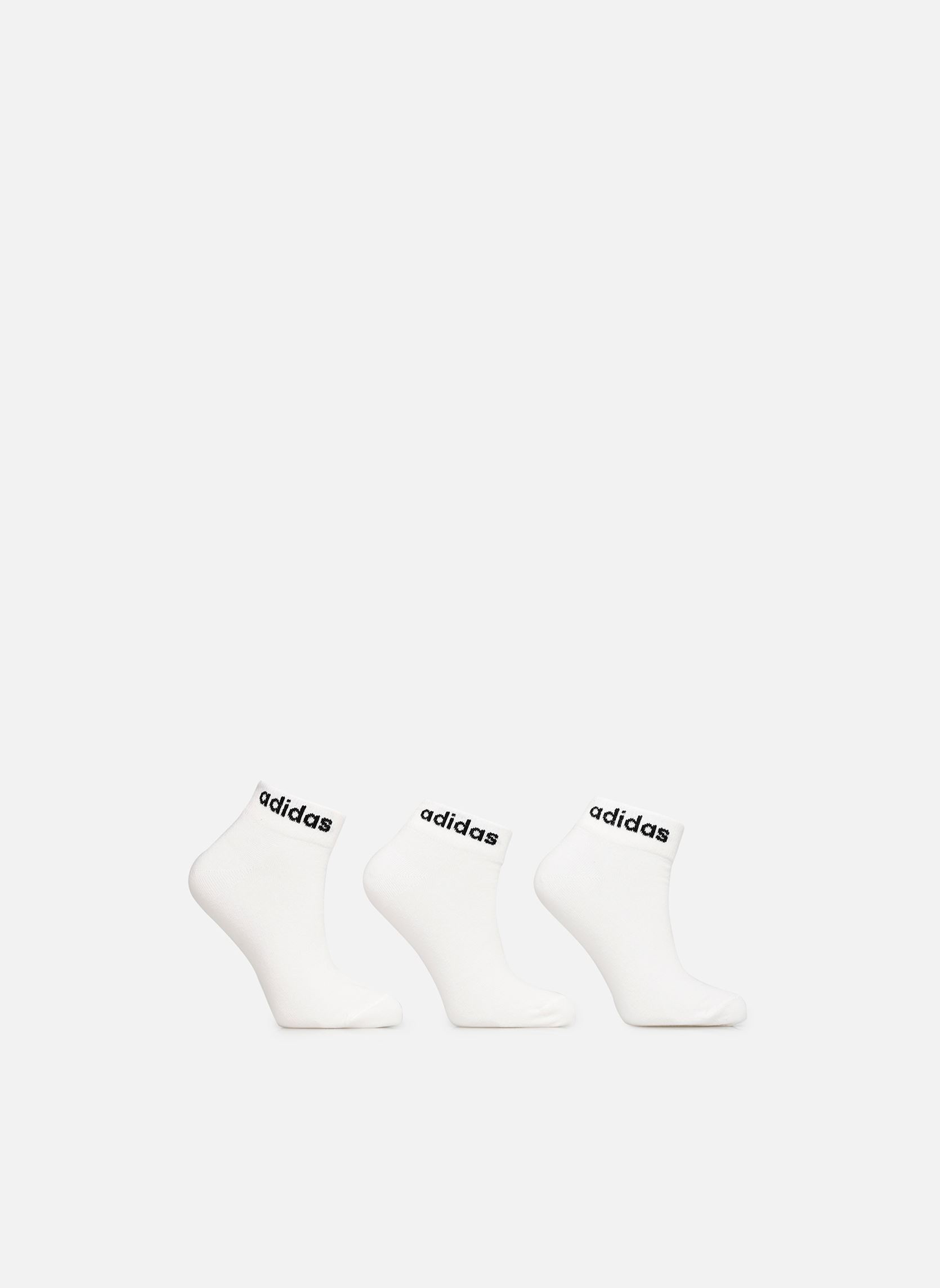 Socquettes T LIN ANKLE 3P NEW blanc adidas sportswear Socquettes T LIN ANKLE 3P NEW blanc WHITE