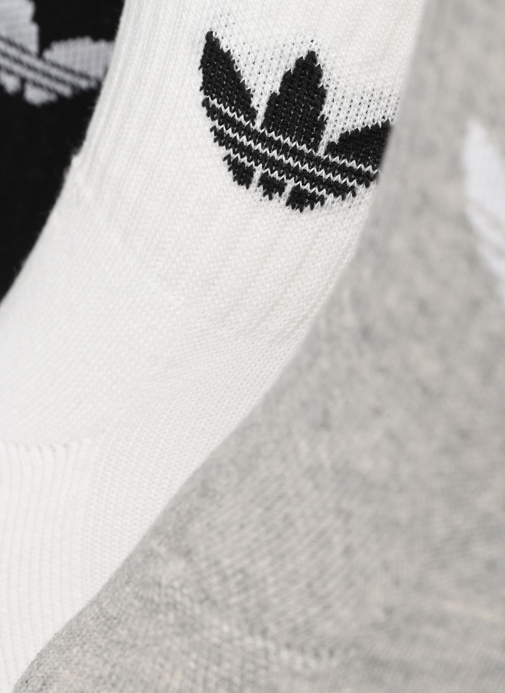 Chaussettes 1/4 SOCKS 3P NEW noir adidas originals Chaussettes 1/4 SOCKS 3P NEW noir WHITE/GREY/BLACK