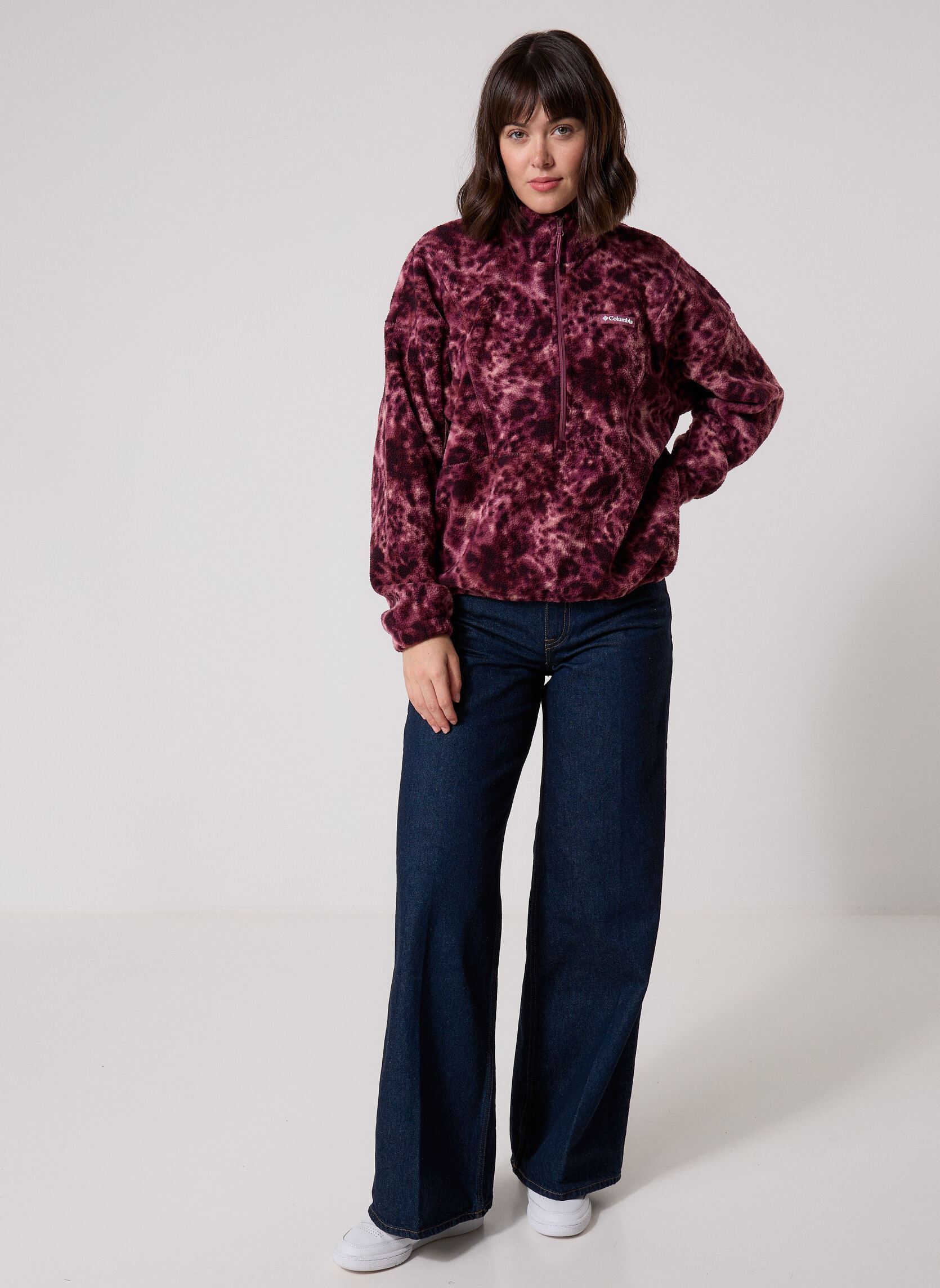 Fleece-Jacken Timber Meadow™ MTR Printed Fleece HZ damen violett Columbia Fleece-Jacken Timber Meadow™ MTR Printed Fleece HZ damen violett ANTIQUE MAUVE, DYECAMO